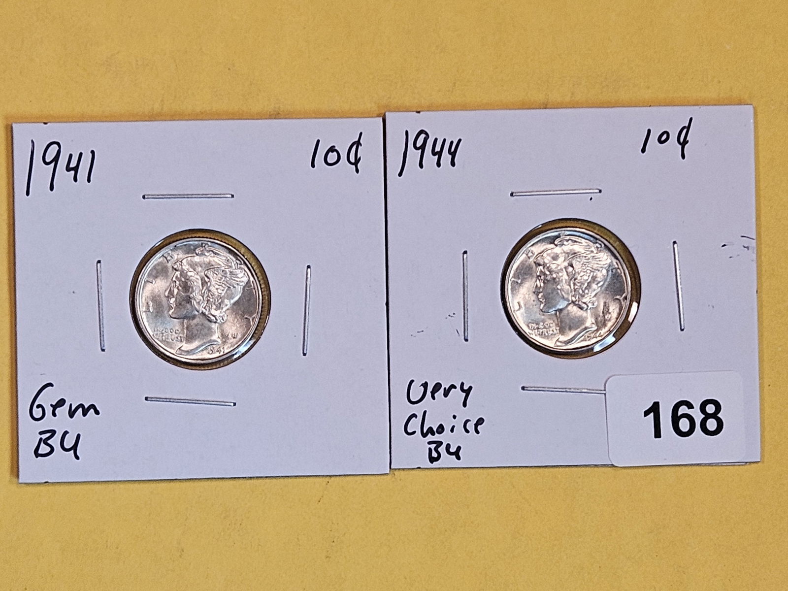 1941 and 1944 silver Mercury Dimes (1 of 5)