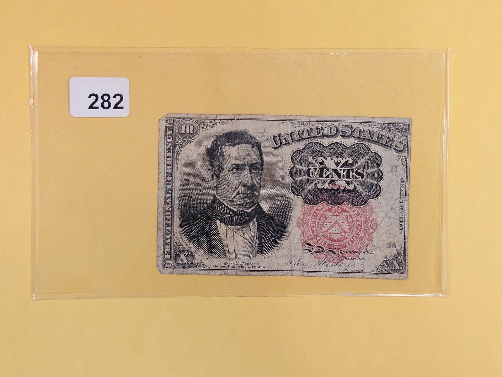 1862 Ten Cent Fractional Currency in Fine (1 of 3)