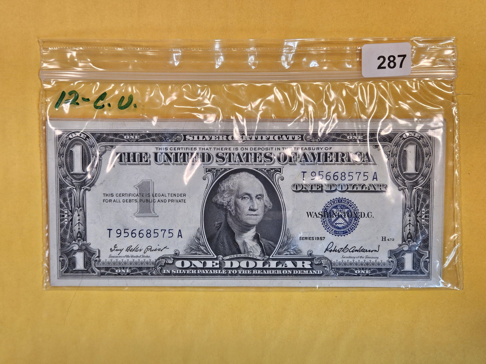 Twelve Crisp Uncirculated One Dollar Silver Certificates (1 of 2)