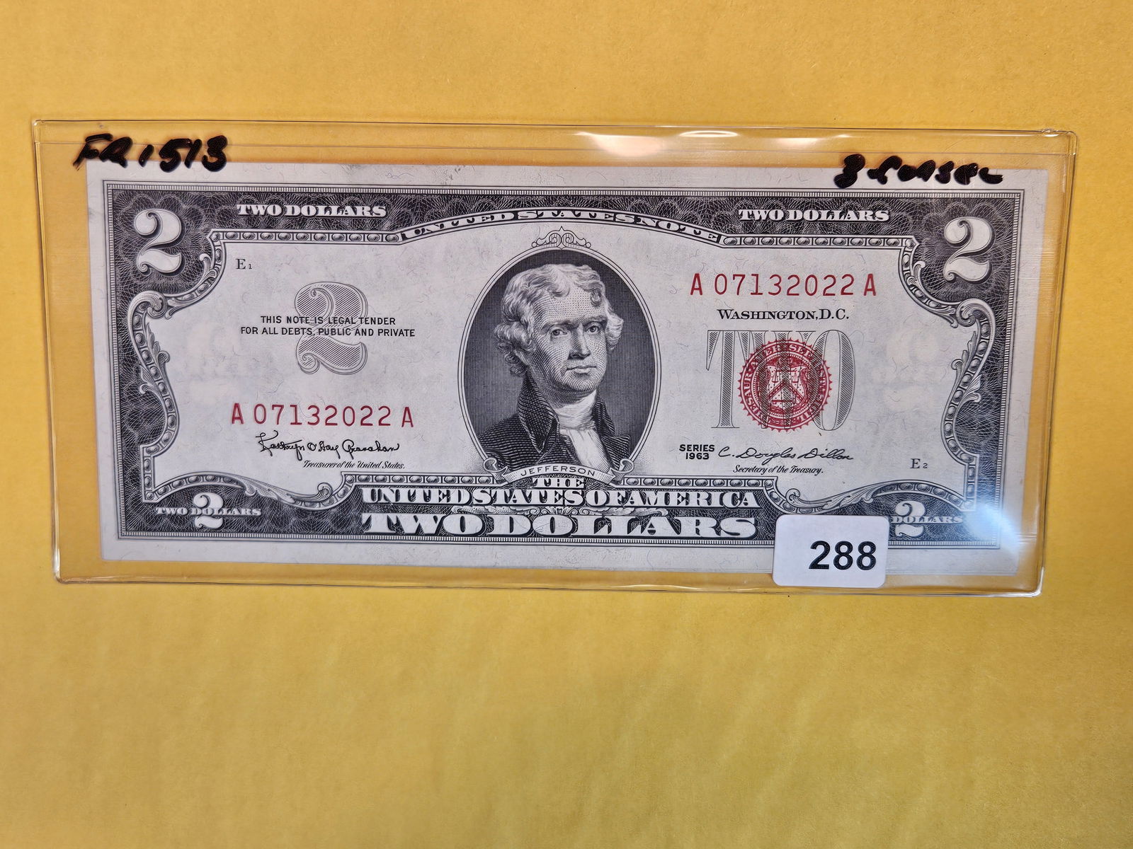 Three Consecutive Crisp Uncirculated Two Dollar Red Seal notes (1 of 2)