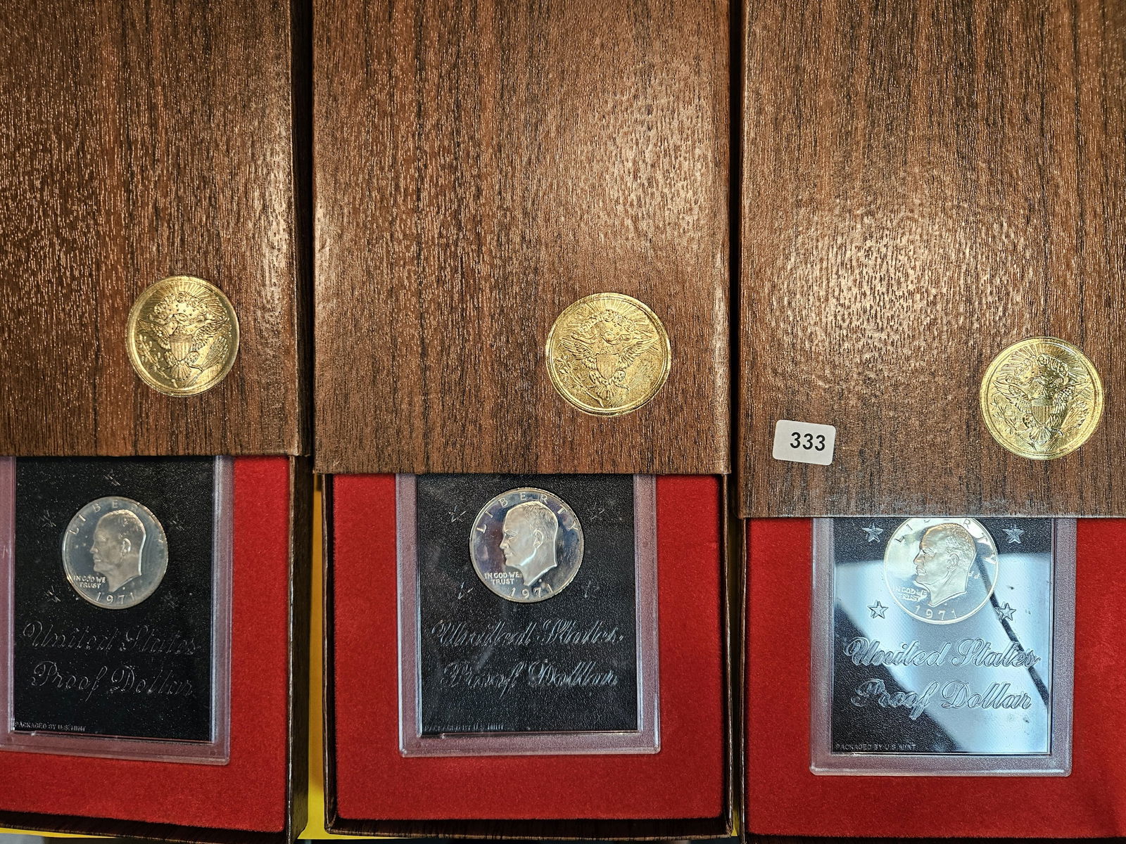 Three 1971-S Proof Silver Brown Ikes (1 of 1)