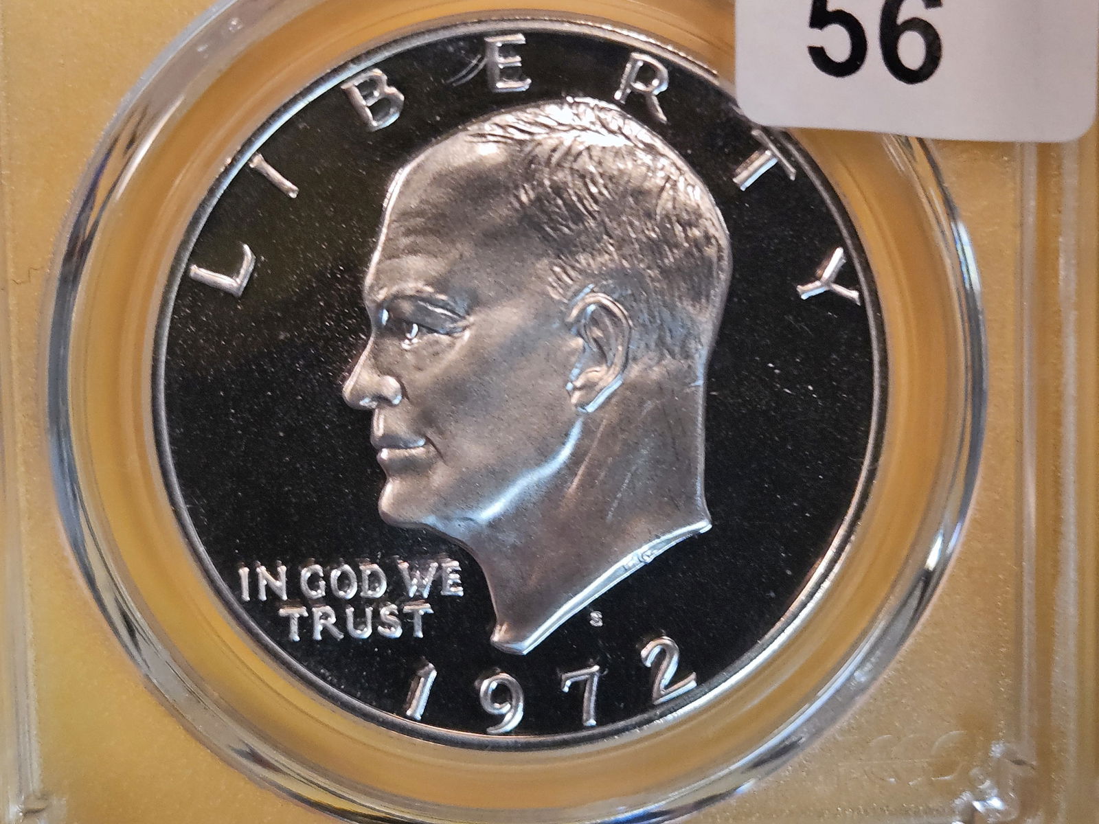 GEM! PCGS 1972-S Silver Eisenhower Dollar in Proof 69 Deep Cameo (1 of 3)