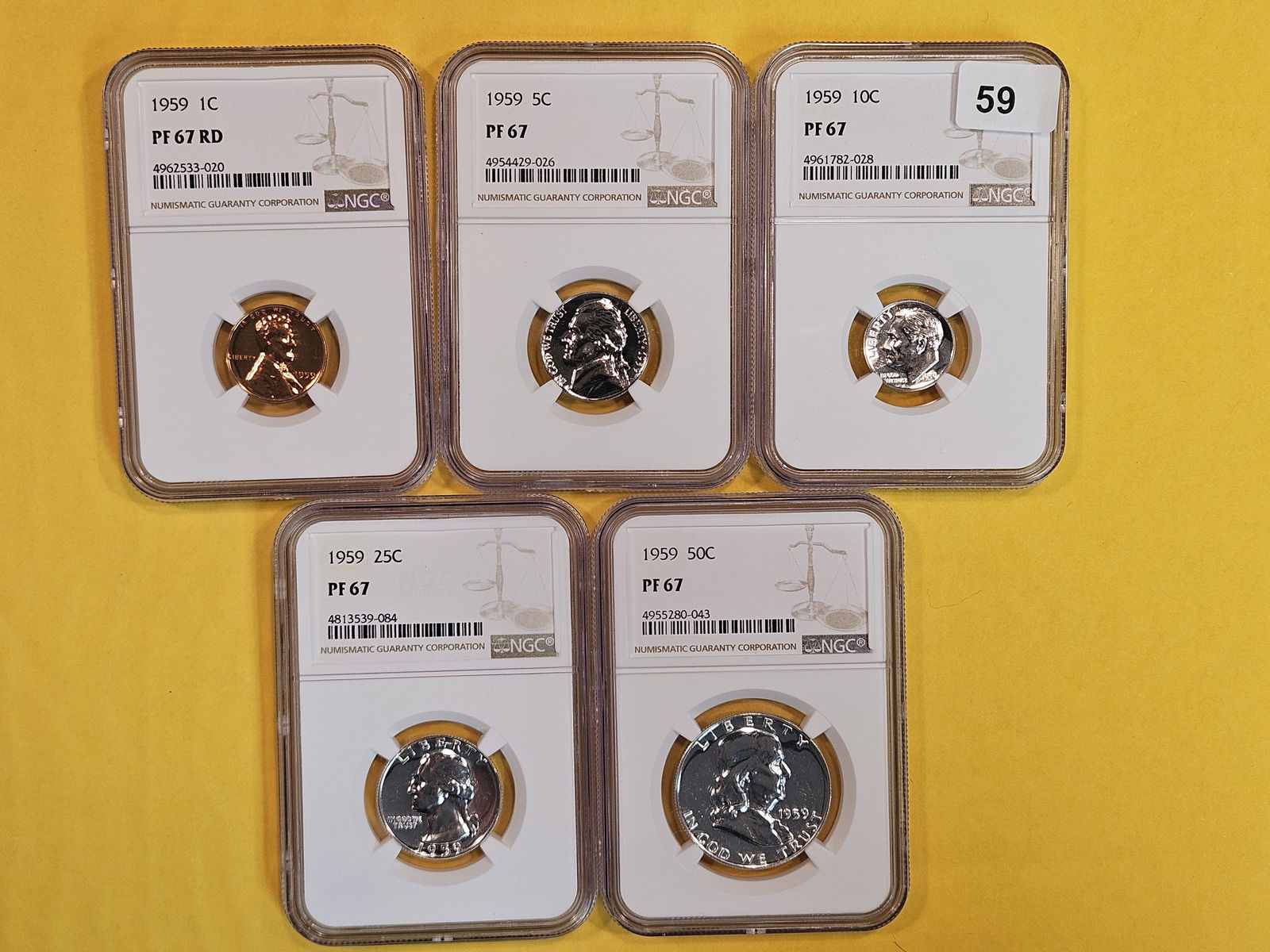 GEM! NGC-graded 1959 US Proof Set (1 of 7)