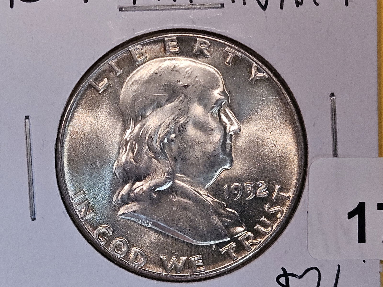 Very Choice Brilliant Uncirculated PLus 1952 Franklin Half Dollar FBL (1 of 5)