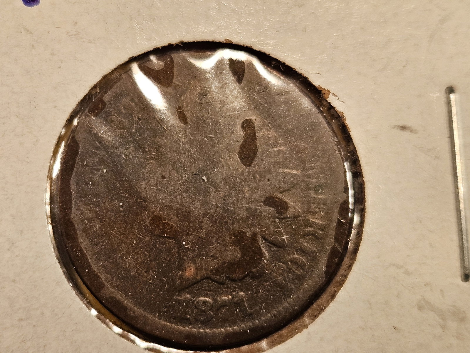 Semi-Key 1871 Indian Cent (1 of 3)