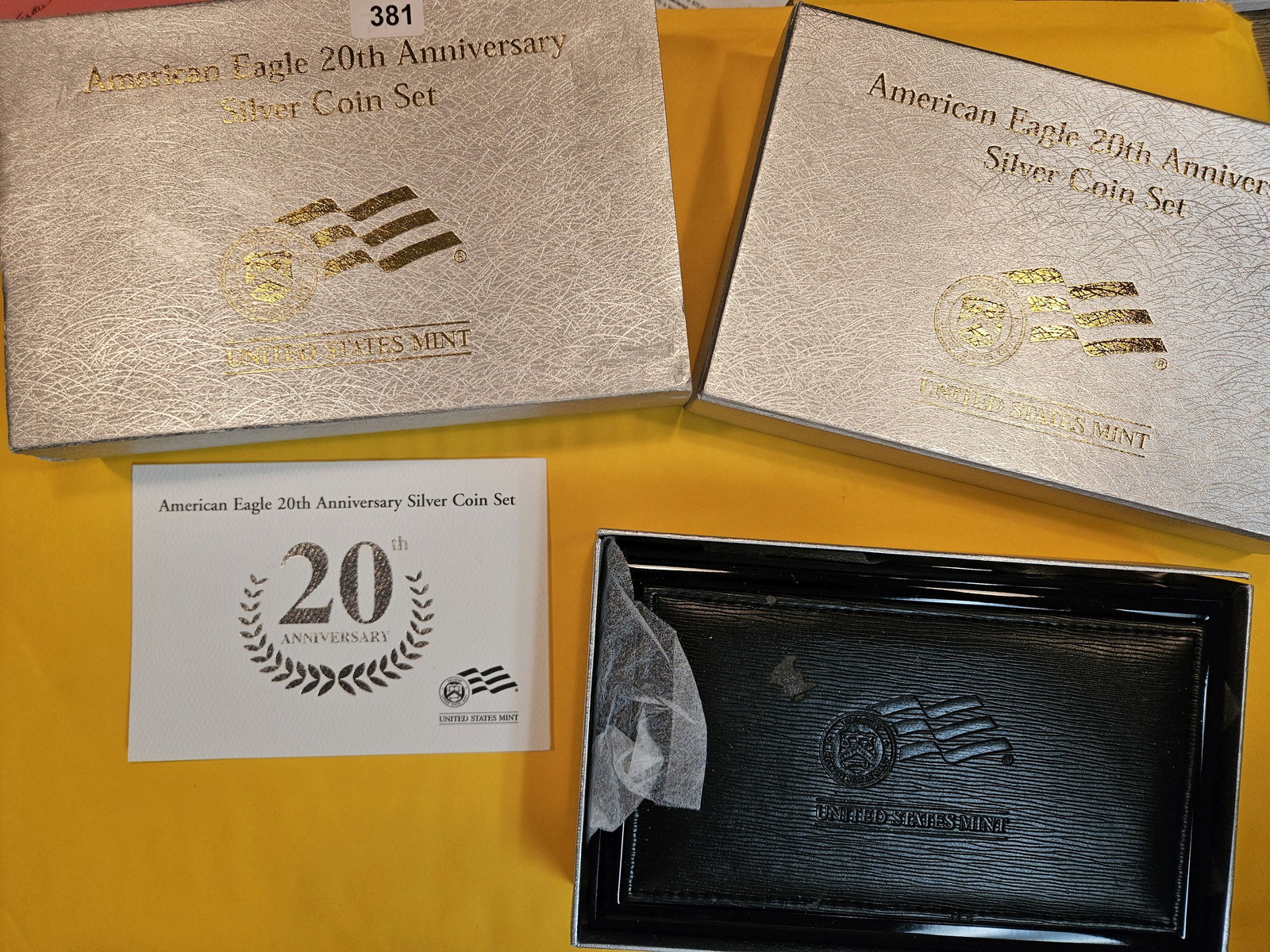 KEY! Three coin American Silver Eagle 20th Anniversary Set (1 of 5)