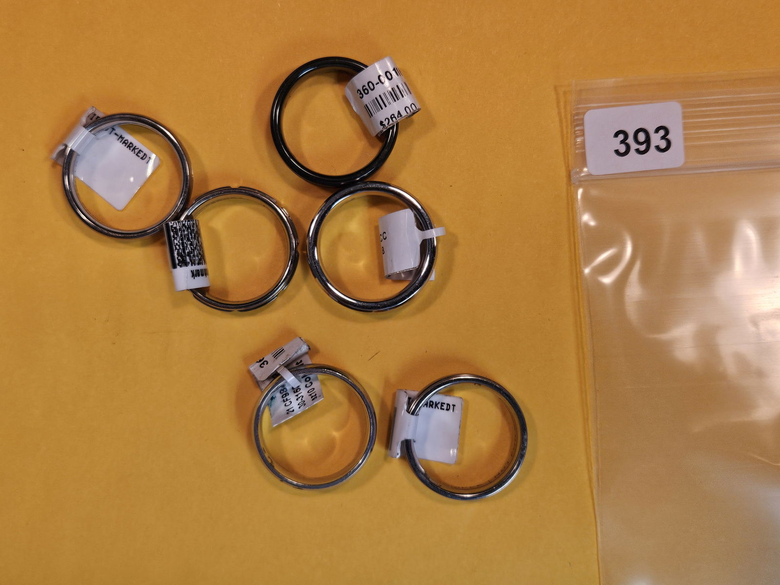 Six cobalt men's wedding rings: New