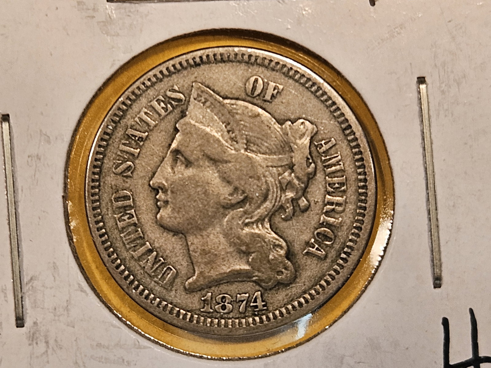 1874 Three Cent Nickel (1 of 2)