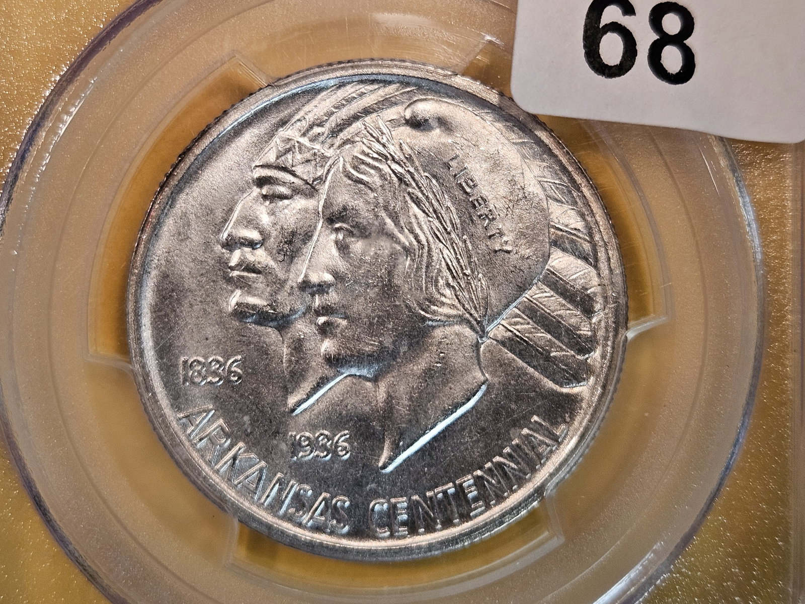 GEM COMMEM! PCGS 1935-S Arkansas Silver Commemorative Half Dollar (1 of 4)