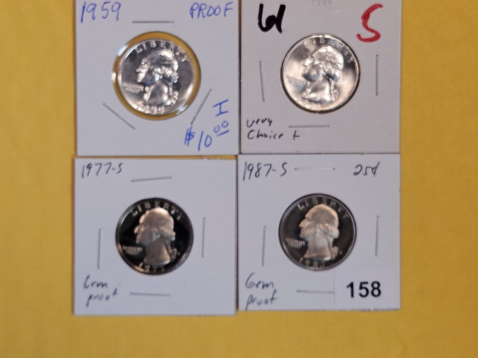 Four GEM Washington Quarters (1 of 4)