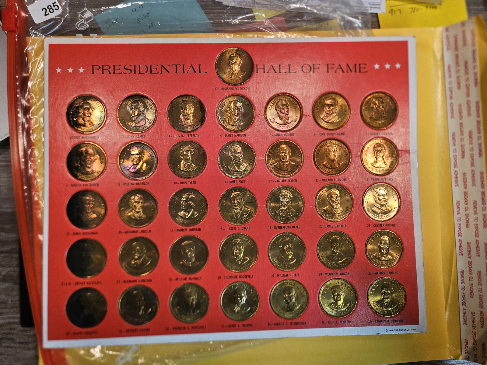 Two Presidential Token sets (1 of 3)