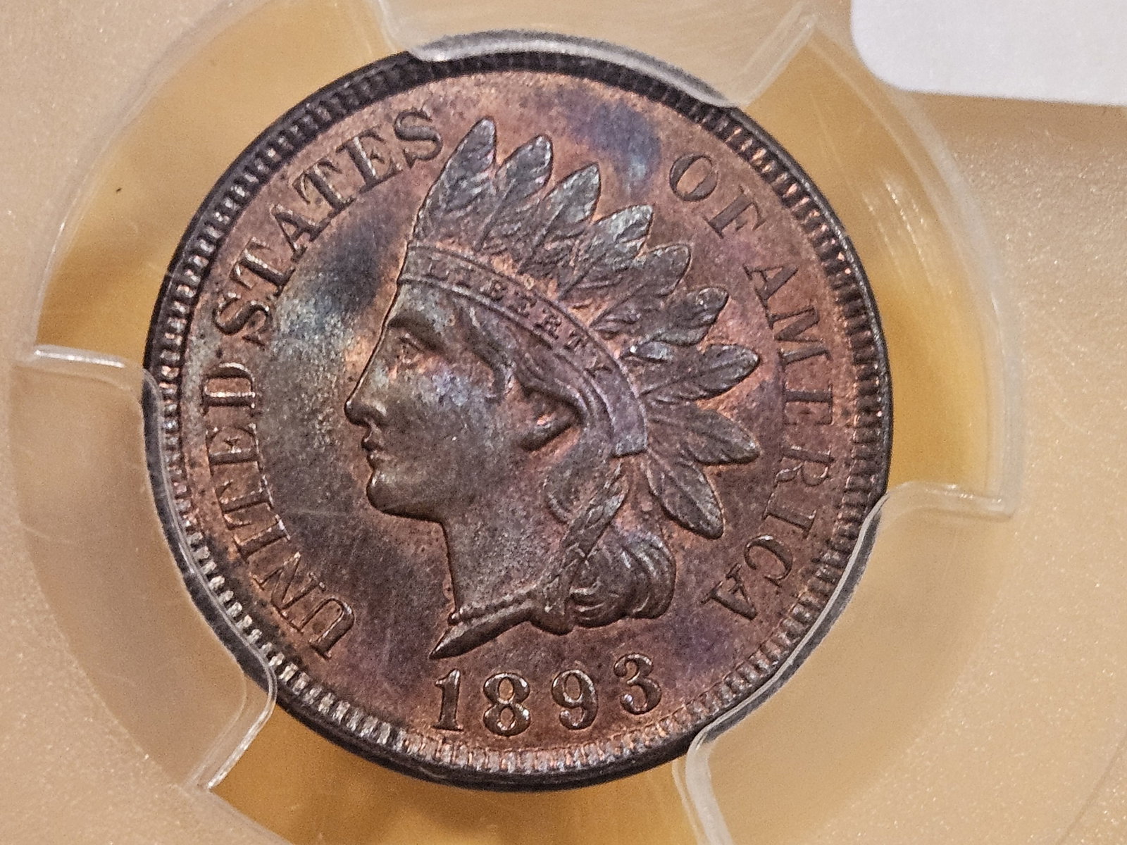 * PCGS 1893 Indian Cent in Mint State 64 RB (1 of 7)