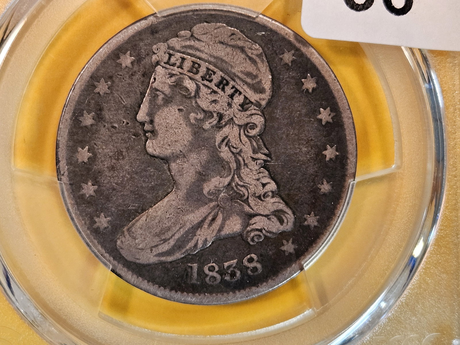 PCGS 1838 Capped Bust Half Dollar in Fine - 15 (1 of 3)
