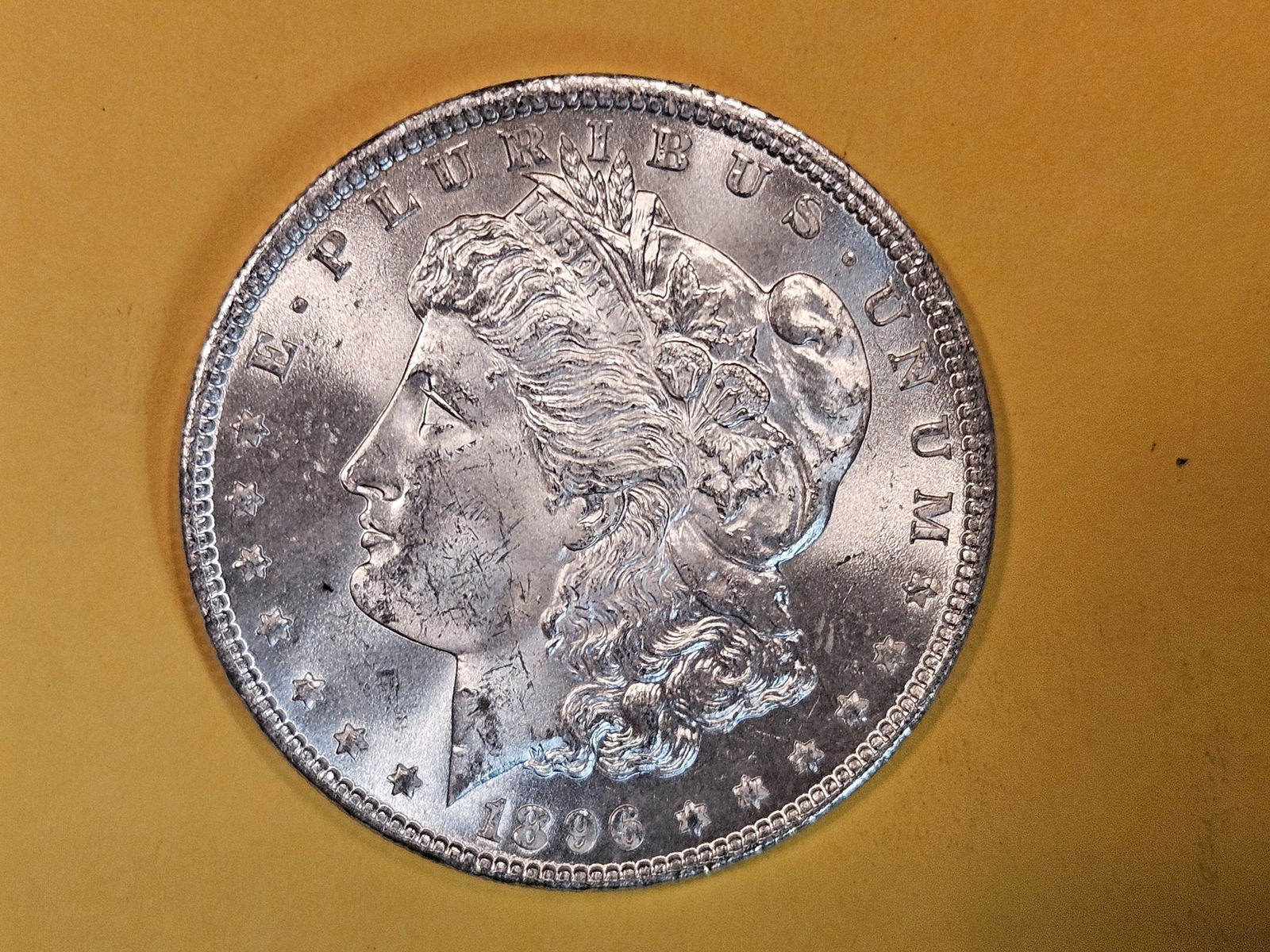 Very Choice Brilliant Uncirculated 1896 Morgan Dollar (1 of 5)