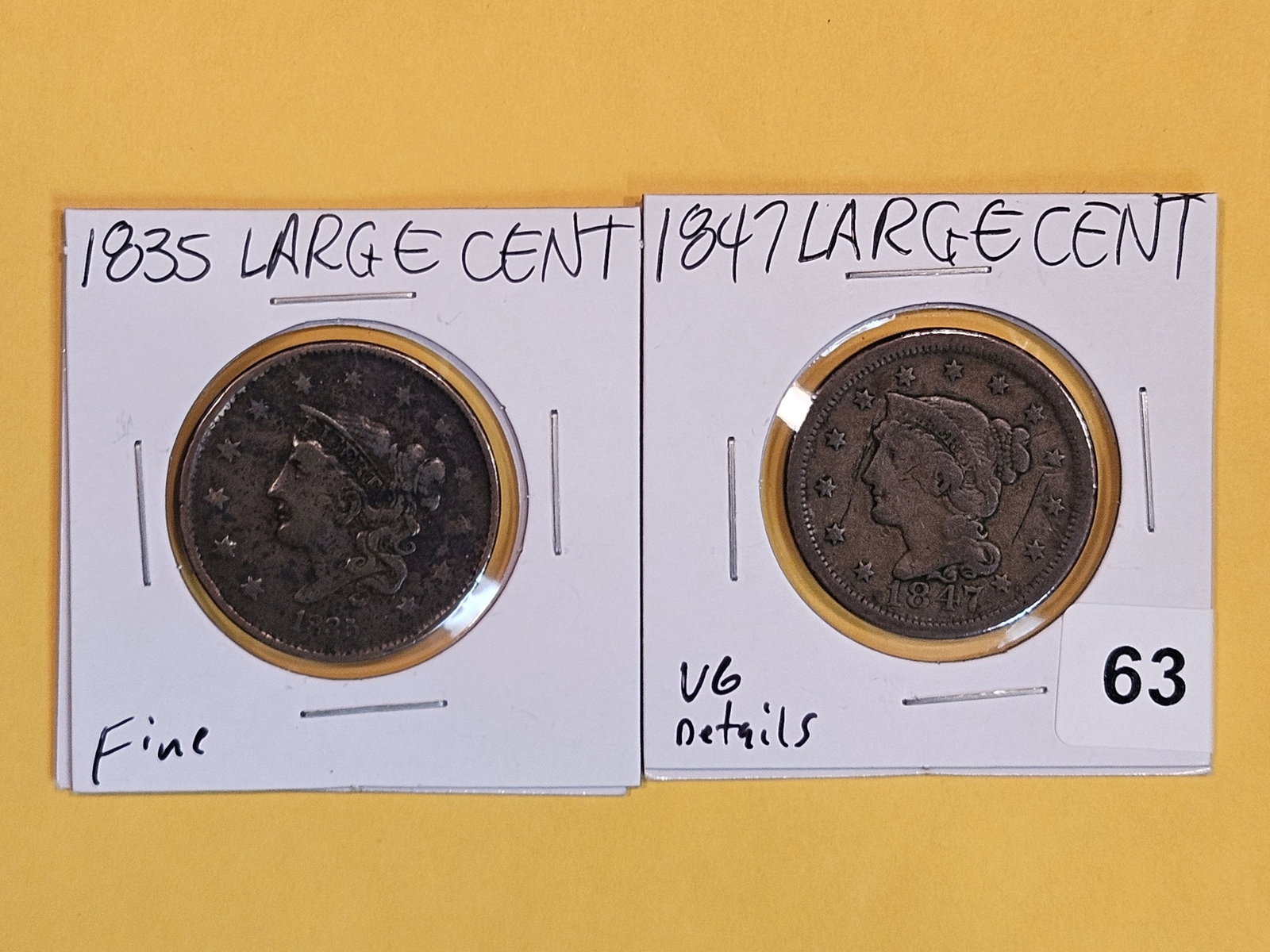 1835 and 1847 Large Cents (1 of 3)