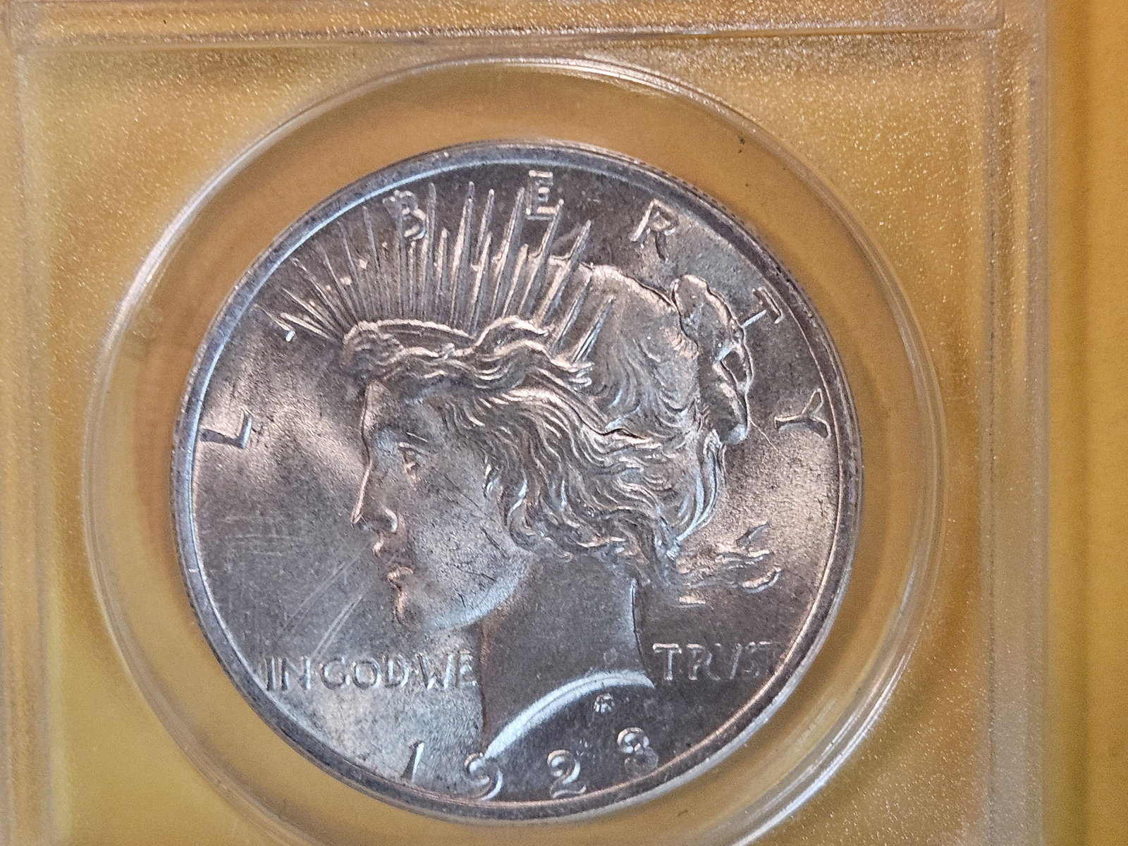 ANACS 1923 Peace Dollar in Mint State 63 (1 of 3)