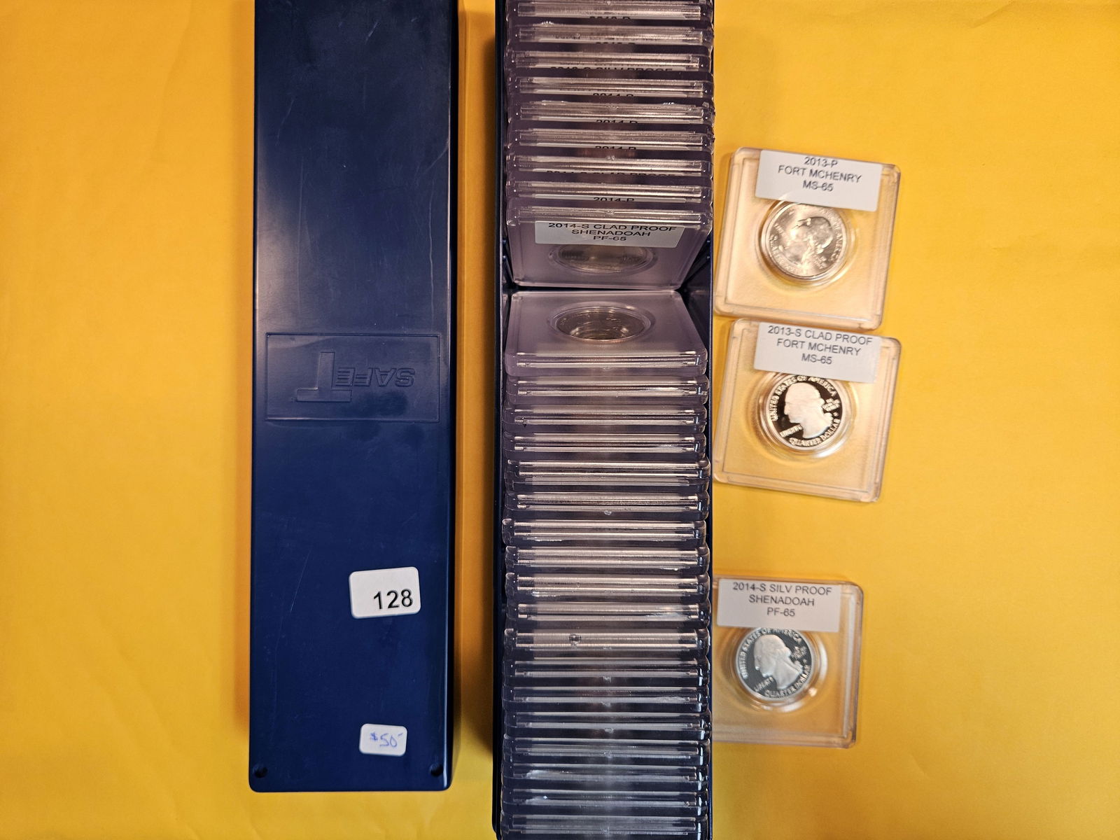 Full single-row stock box of Washington Quarters (1 of 1)