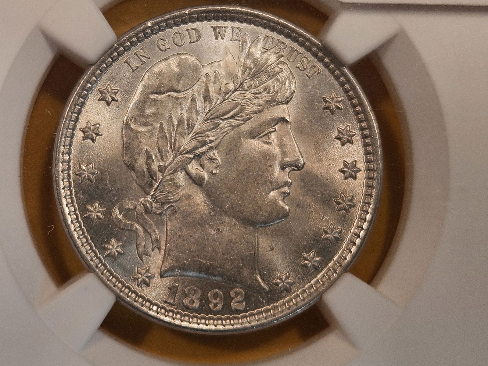 Key NGC 1892 Barber Quarter in Mint State 63 (1 of 10)