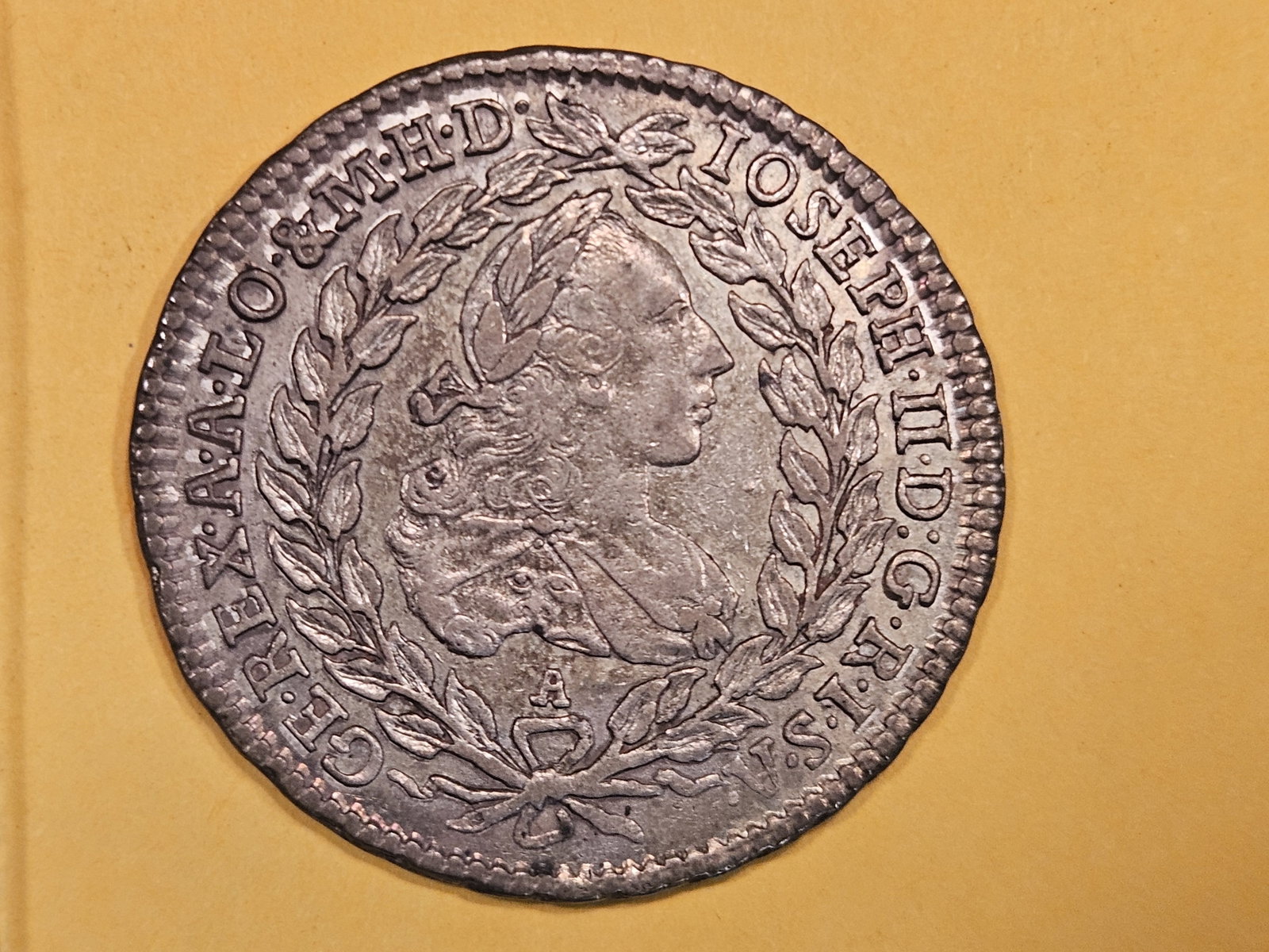 * 1769 Austrian Empire 20 kreuzer in About uncirculated plus: KM 2067.7. Very nice condition. Good luster in the fields