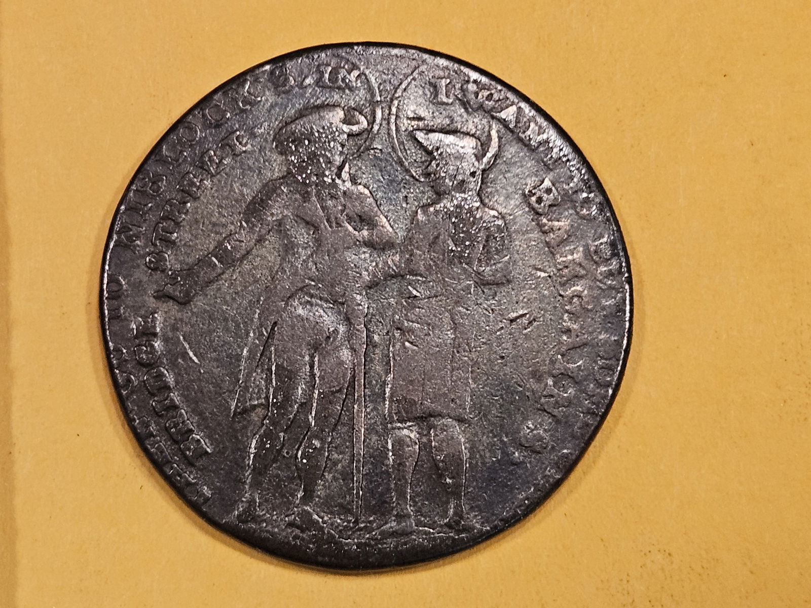 CONDER! 1795 Somersetshire-Bristol halfpenny token (1 of 3)