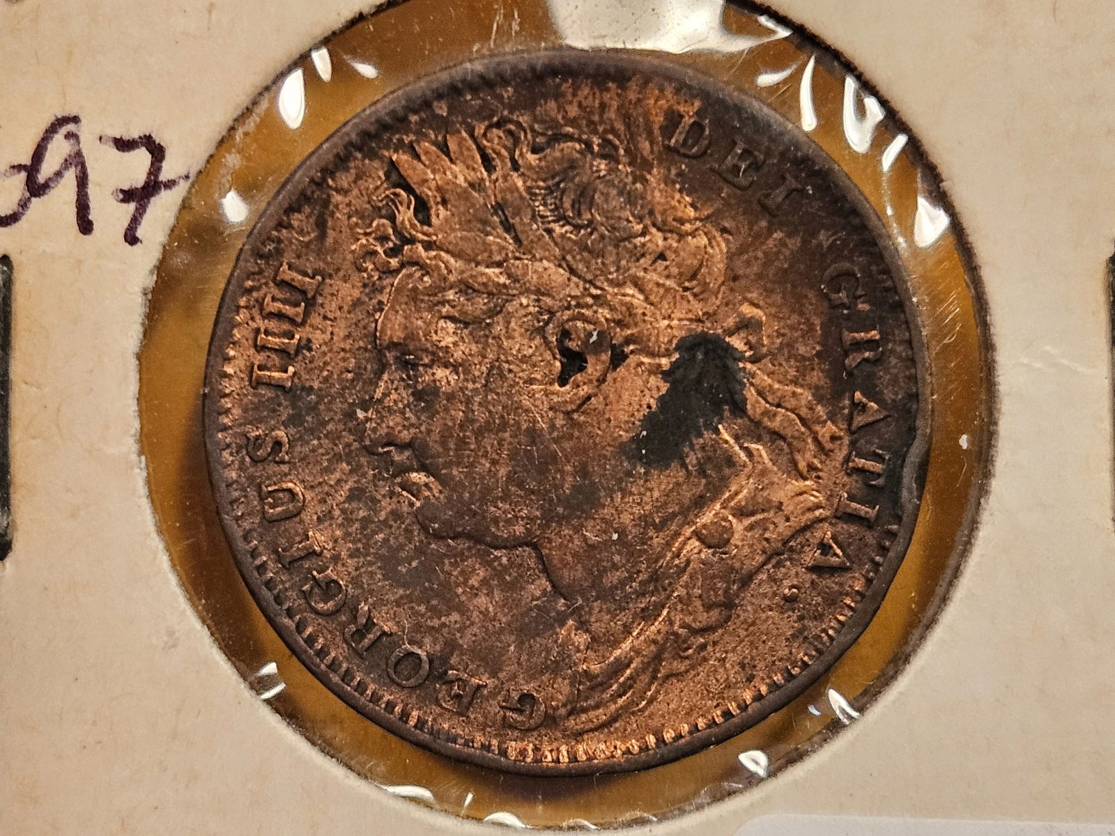 1826 Great Britain farthing in Very Fine plus - details (1 of 3)