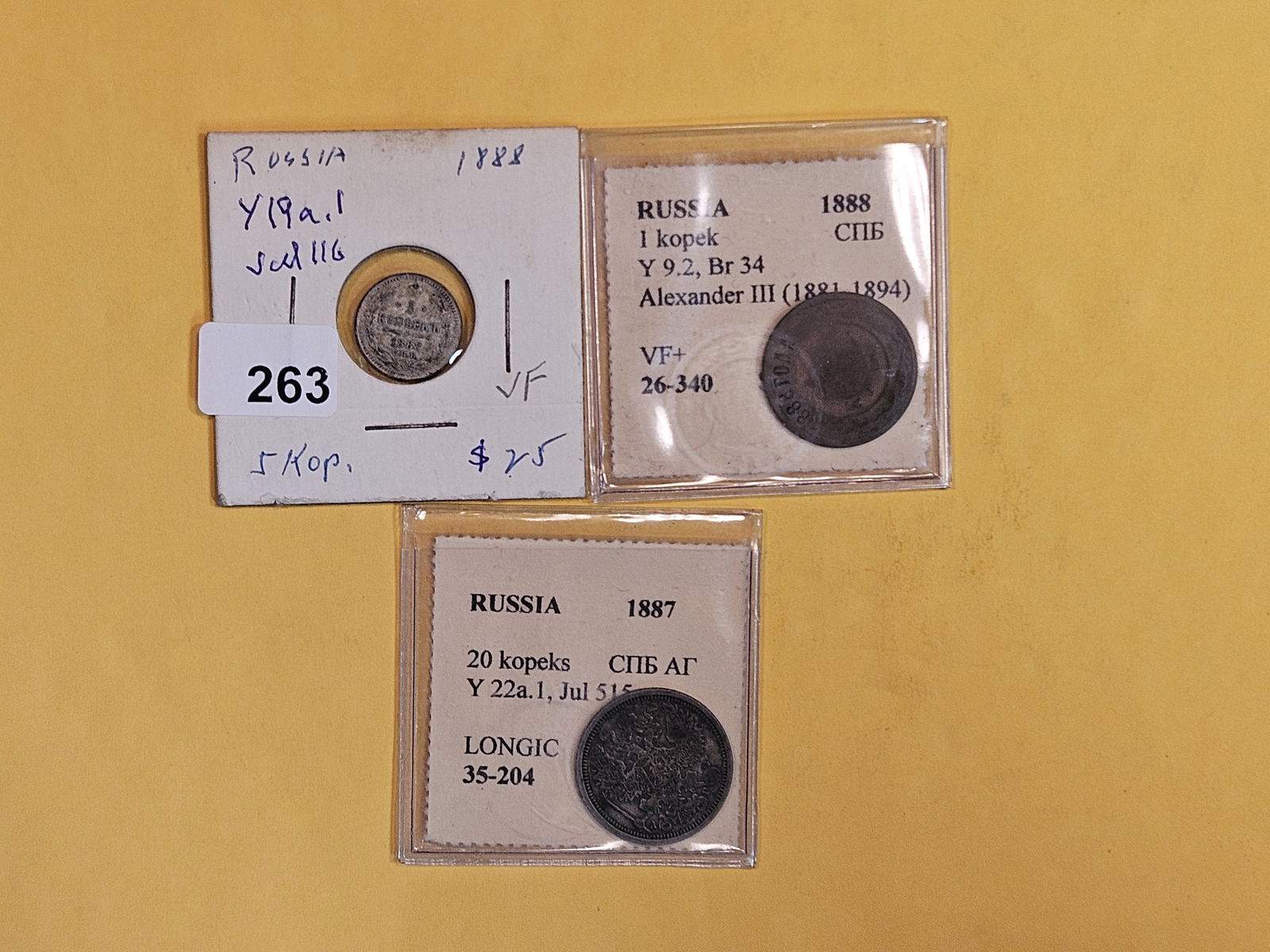 Three Russian Imperial coins (1 of 5)
