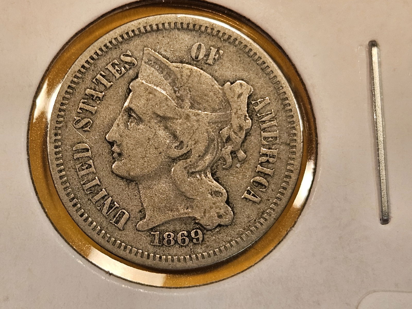 1869 Three Cent Nickel (1 of 3)