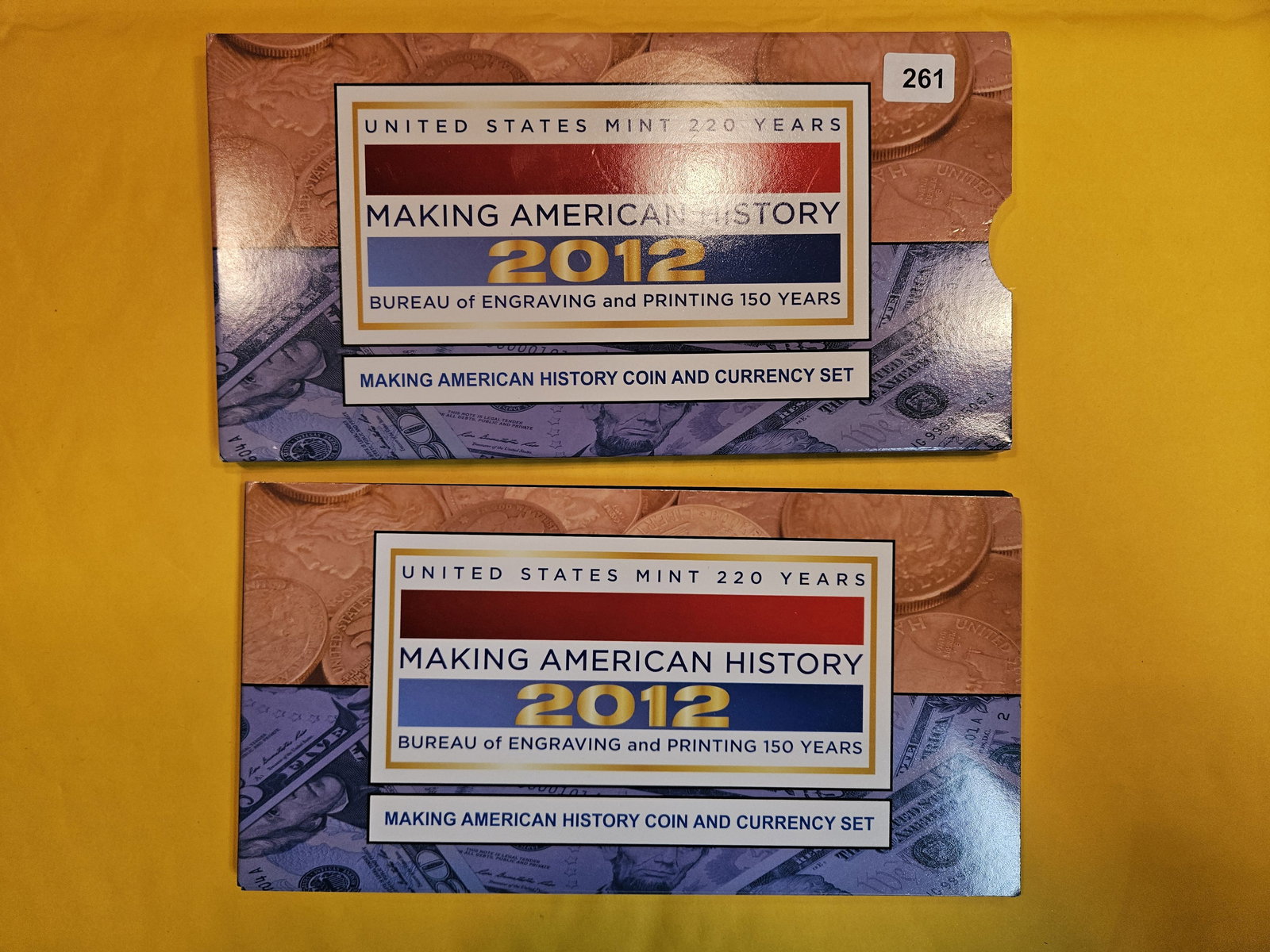 2012 Making American History Coin & Currency Set: In original government packaging with certificate of authenticity. With Proof Deep Cameo silver Eagle!