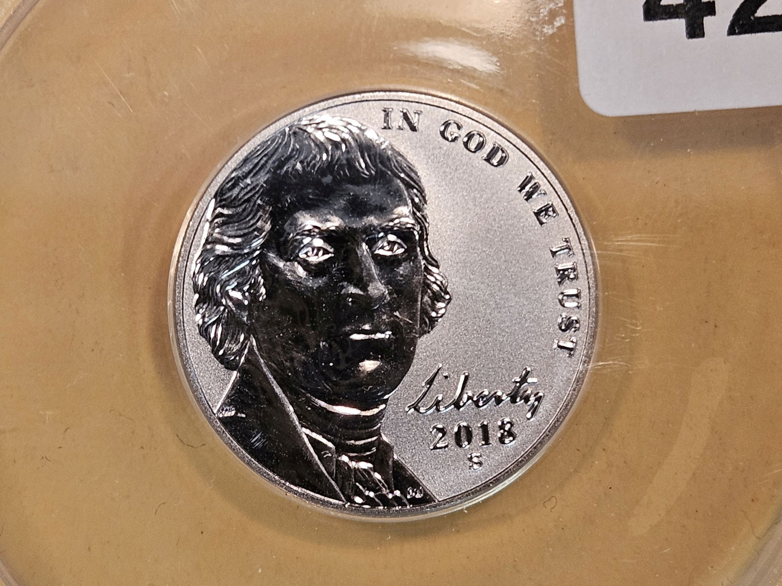 PERFECT! ANACS 2018-S Jefferson Nickel in Reverse Proof 70 Deep Cameo (1 of 4)