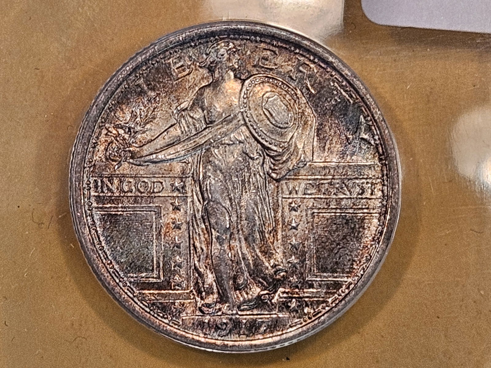 ** Tough! ANACS 1917 Type 1 Standing Liberty Quarter in Mint State 62 FH! (1 of 13)