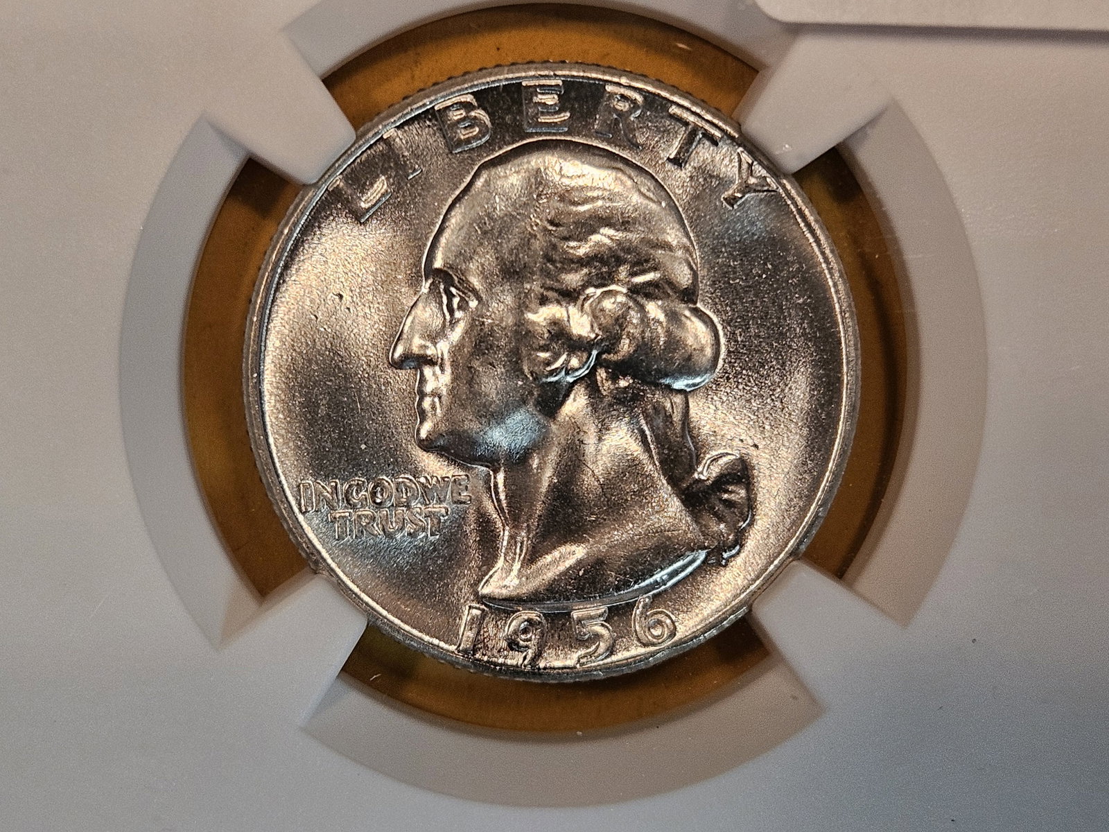 GEM! 1956 Washington Quarter in Mint State 65 (1 of 4)