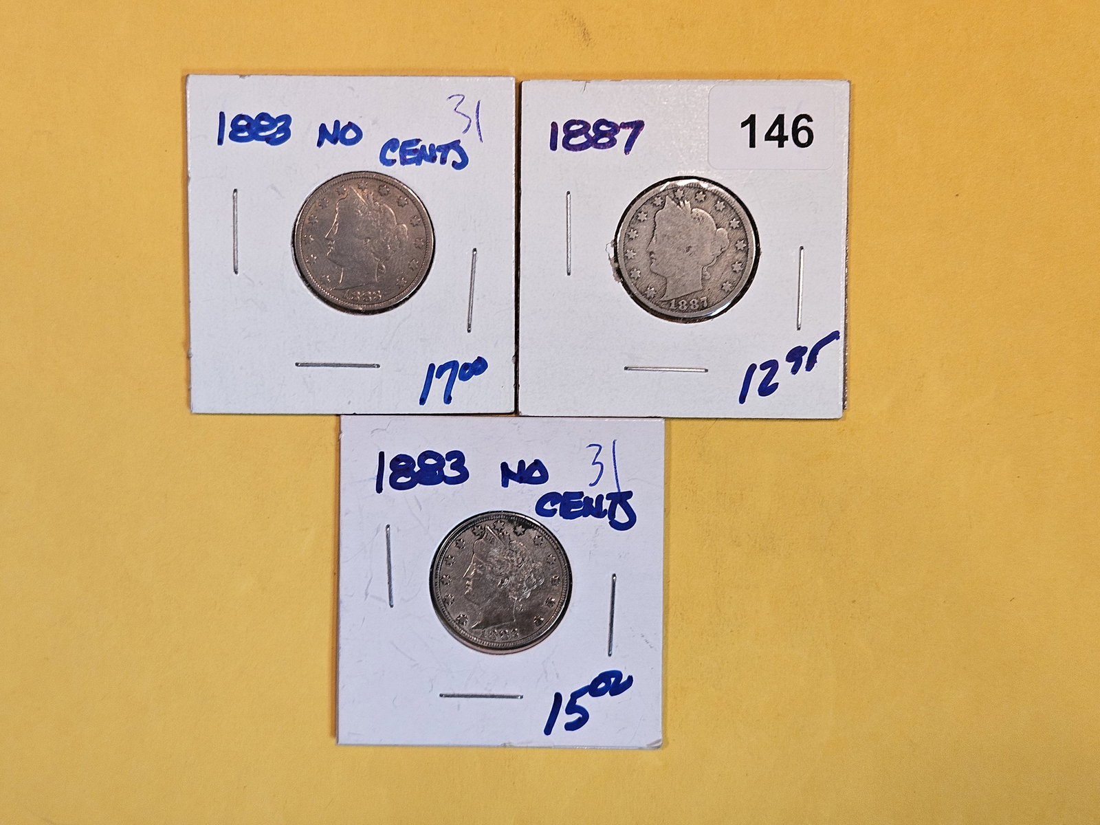 Three little better Liberty "V" Nickels (1 of 4)