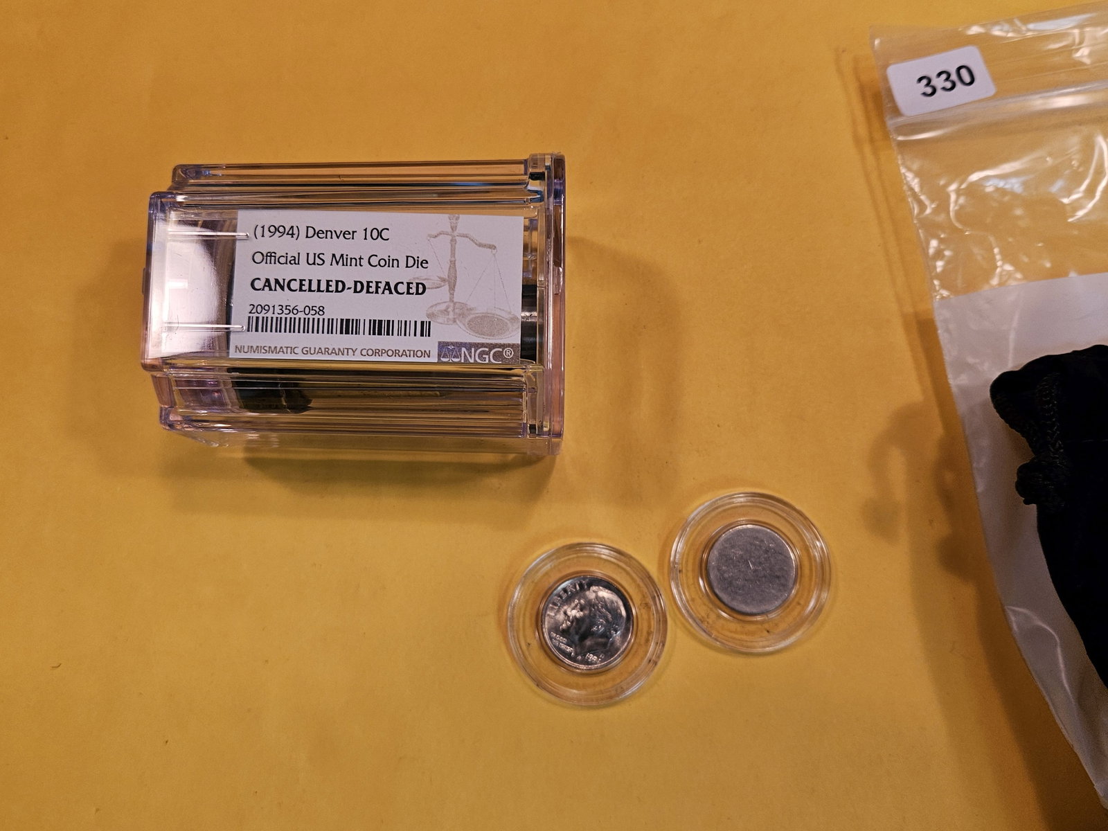 ** SCARCE! NGC-graded 1994-Denver 10 cent Official US Mint Coin Die (1 of 7)