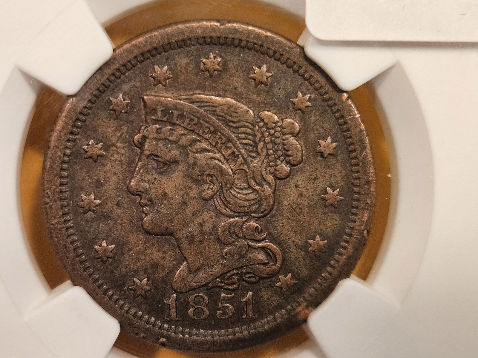 NGC 1851 Braided hair Large Cent (1 of 4)