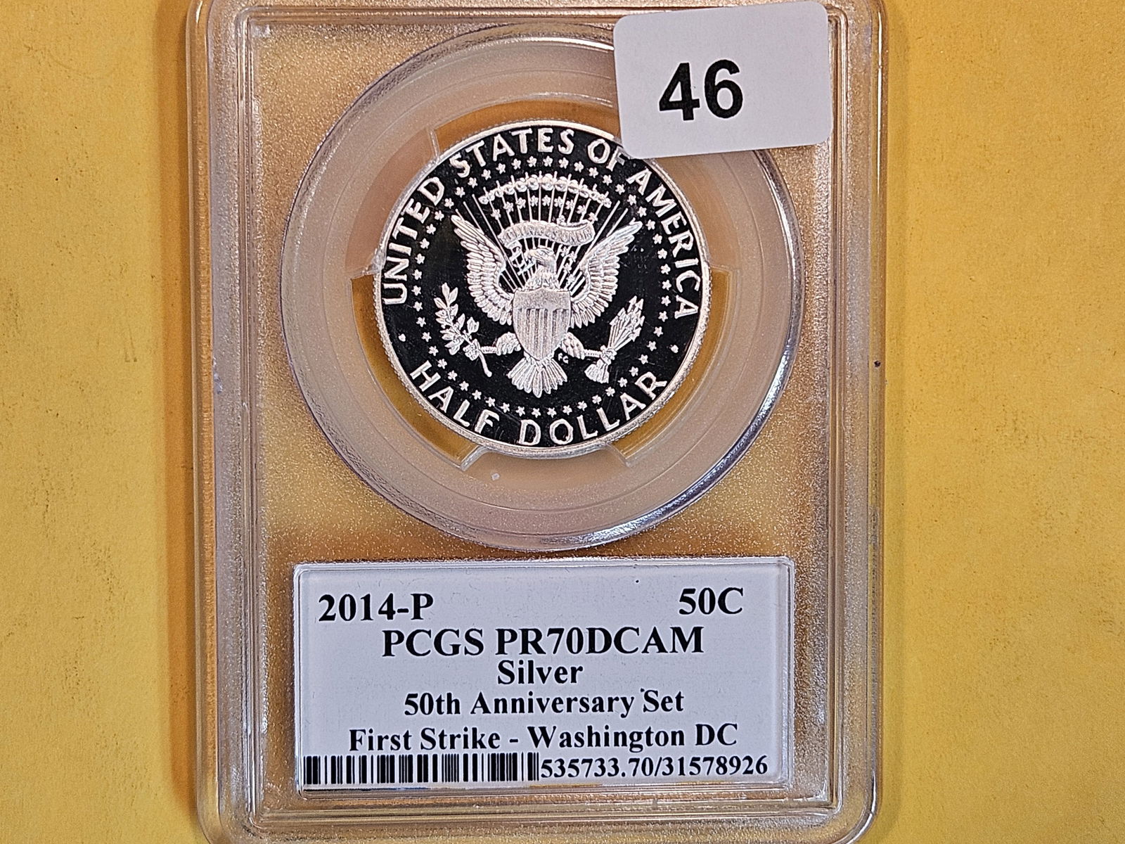 PERFECT! PCGS 2014-P Silver Kennedy half Dollar in Proof 70 Deep Cameo (1 of 2)