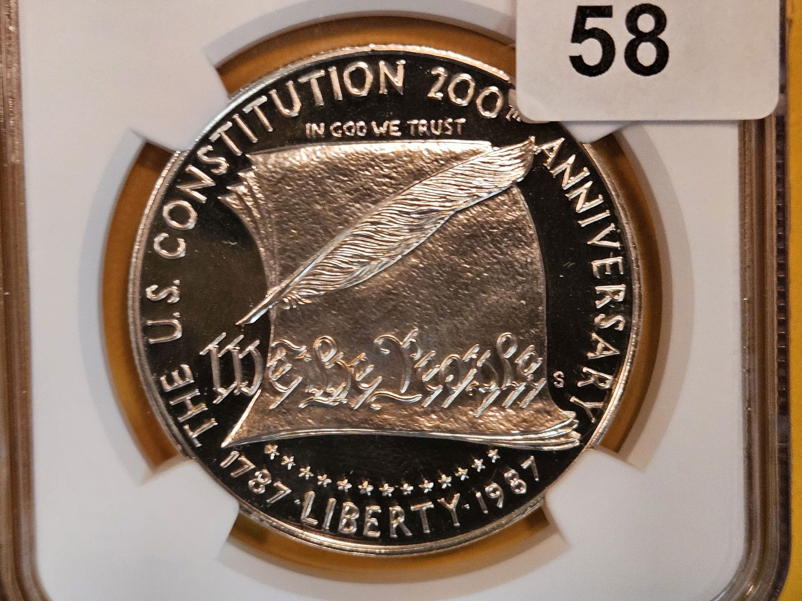 NGC 1987-S Constitution Commemorative Silver Dollar in Proof 69 Ultra Cameo (1 of 3)