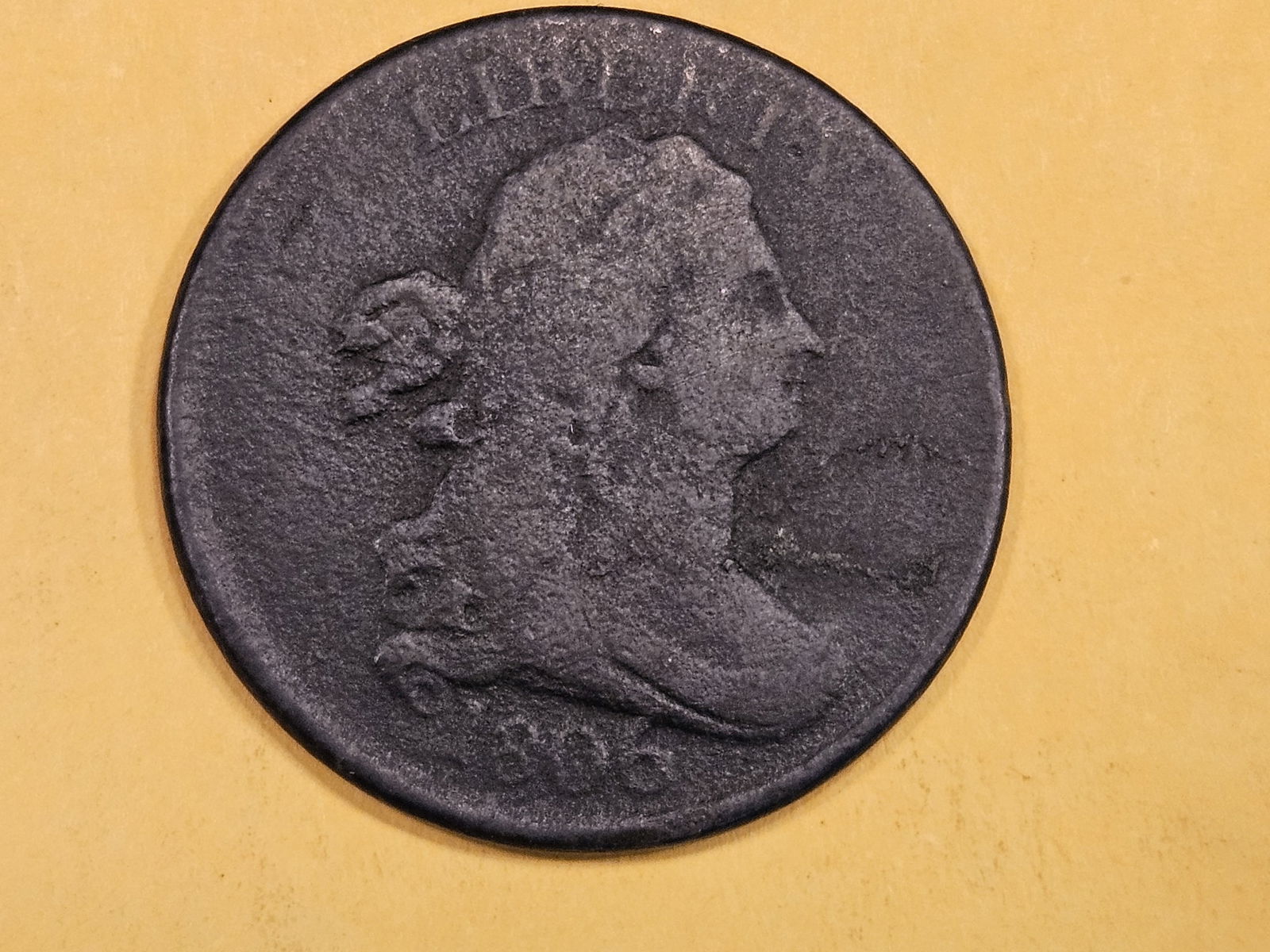 1806 Draped Bust Half Cent in Very Fine - details (1 of 5)