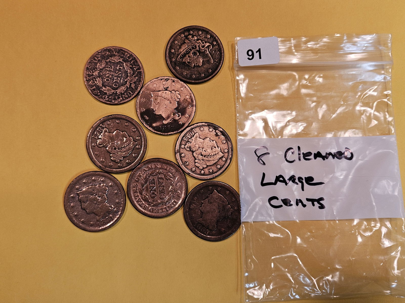 Eight mixed Large Cents (1 of 1)