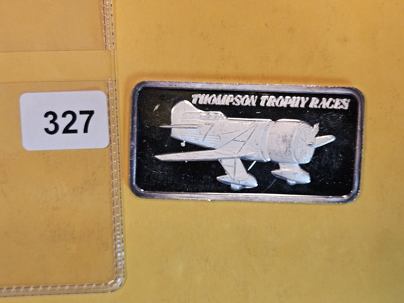 One Troy ounce .999 fine silver Proof art bar: Thompson races