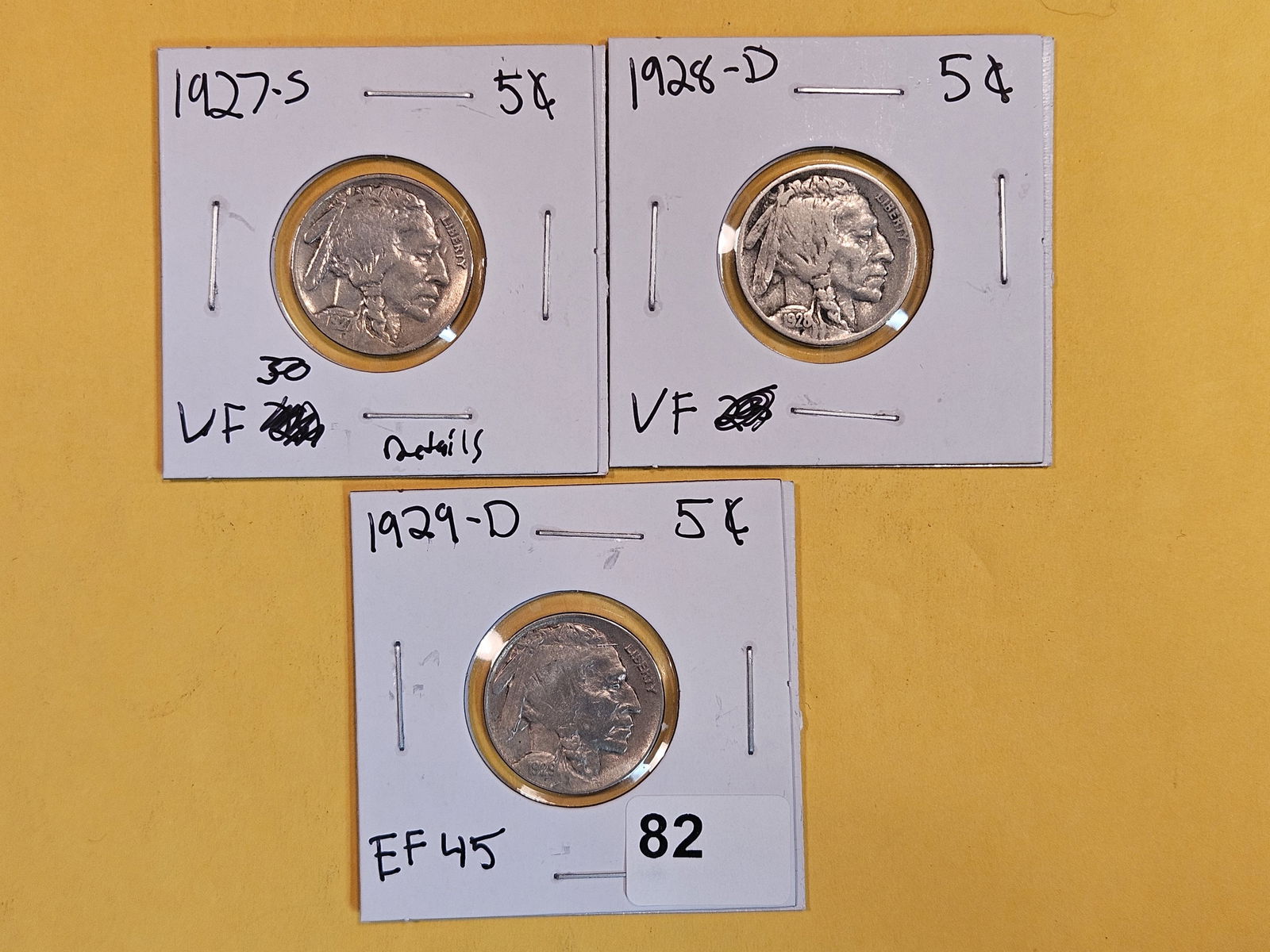 Three better grade Buffalo Nickels (1 of 7)