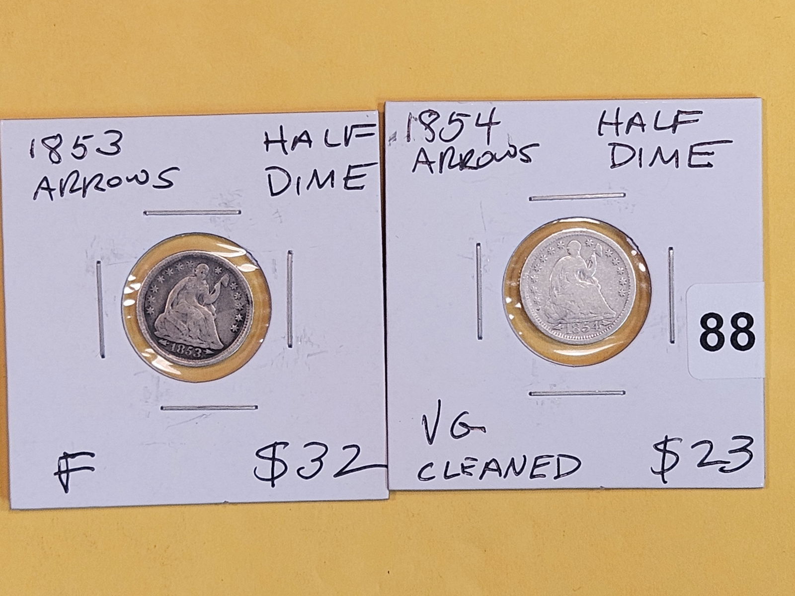 1853 and 1854 Seated Liberty Half Dimes (1 of 5)