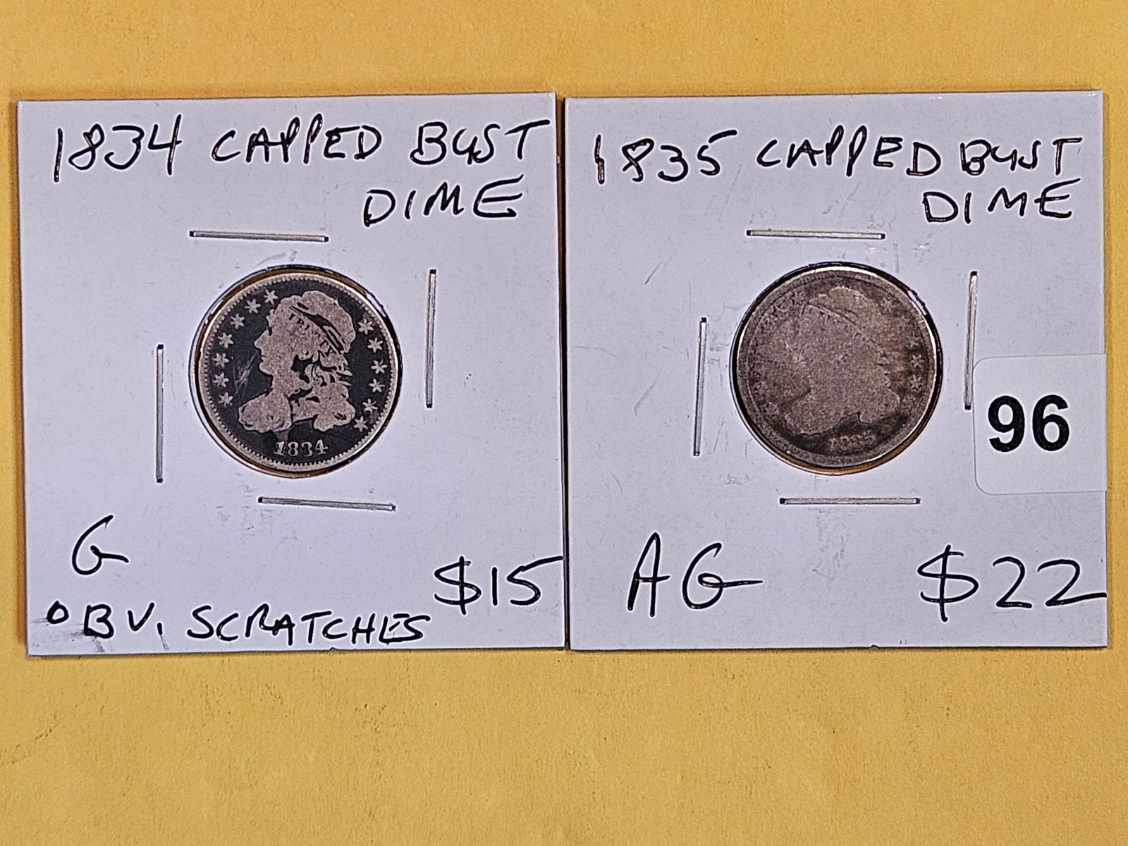 1834 and 1835 Capped bust dimes (1 of 2)