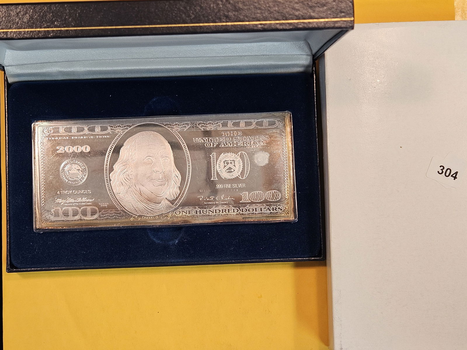 FOUR troy ounce .999 fine silver Proof Art Bar (1 of 4)