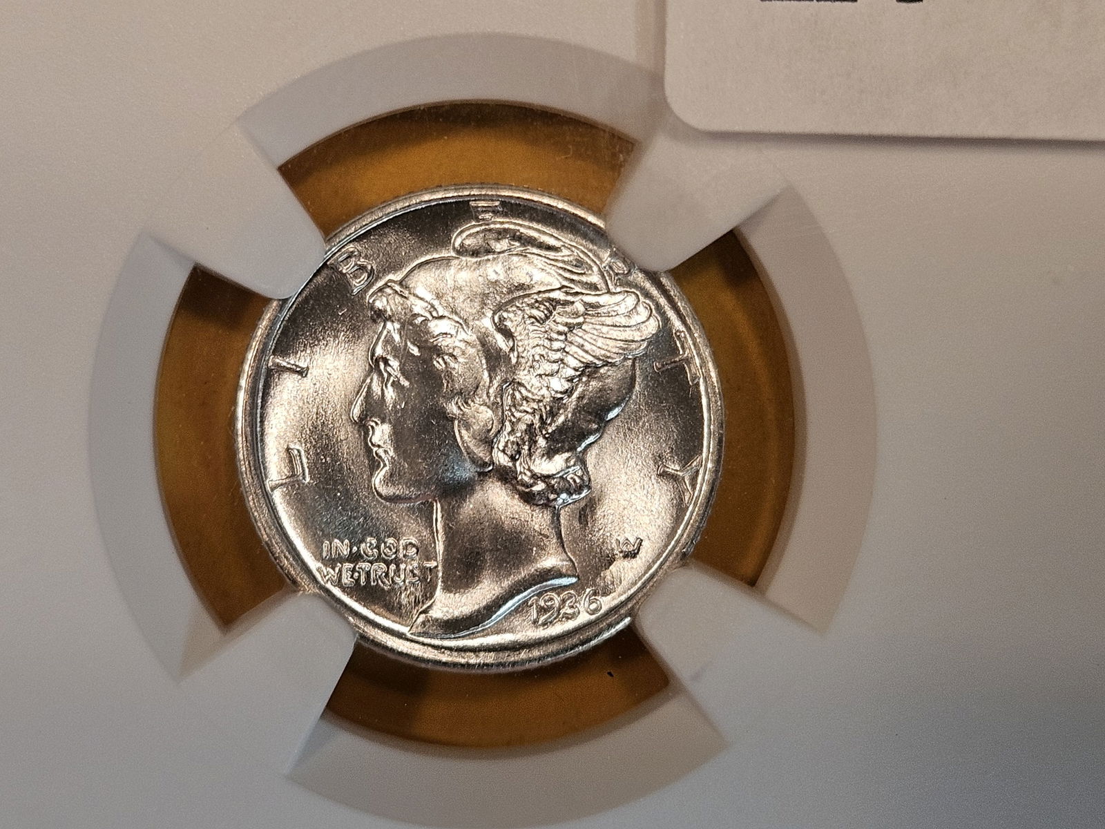 GEM! NGC 1936 Mercury Dime in Mint State 65 (1 of 3)