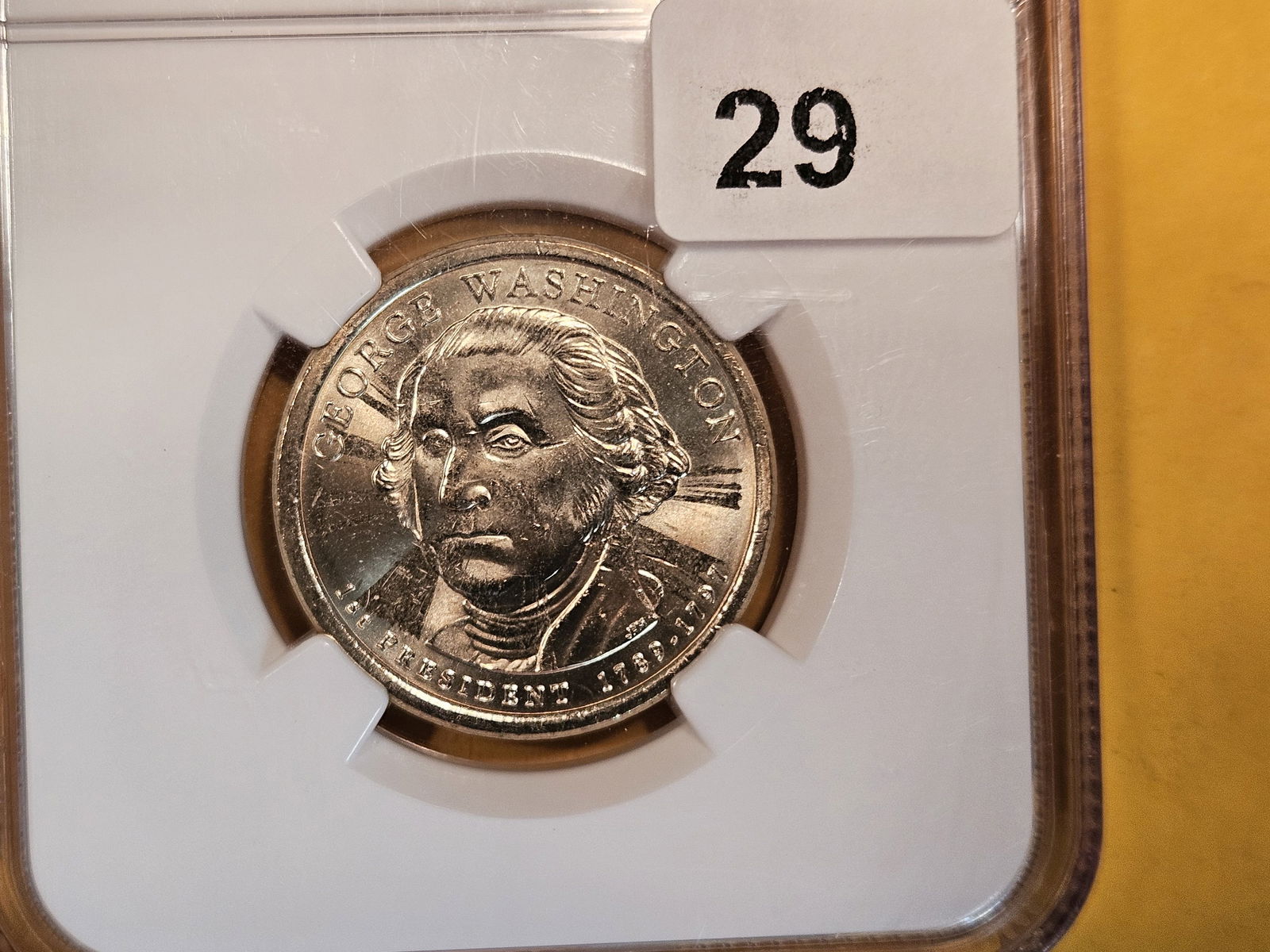 MINT ERROR! NGC 2007 Washington Dollar in MS-64 Missing Edge Lettering (1 of 4)