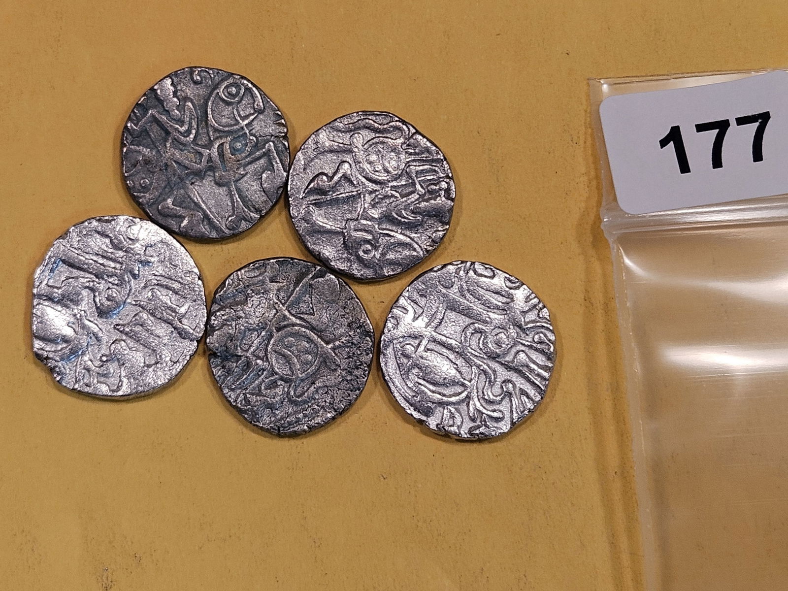 Five silver Ottoman Empire akces (1 of 2)