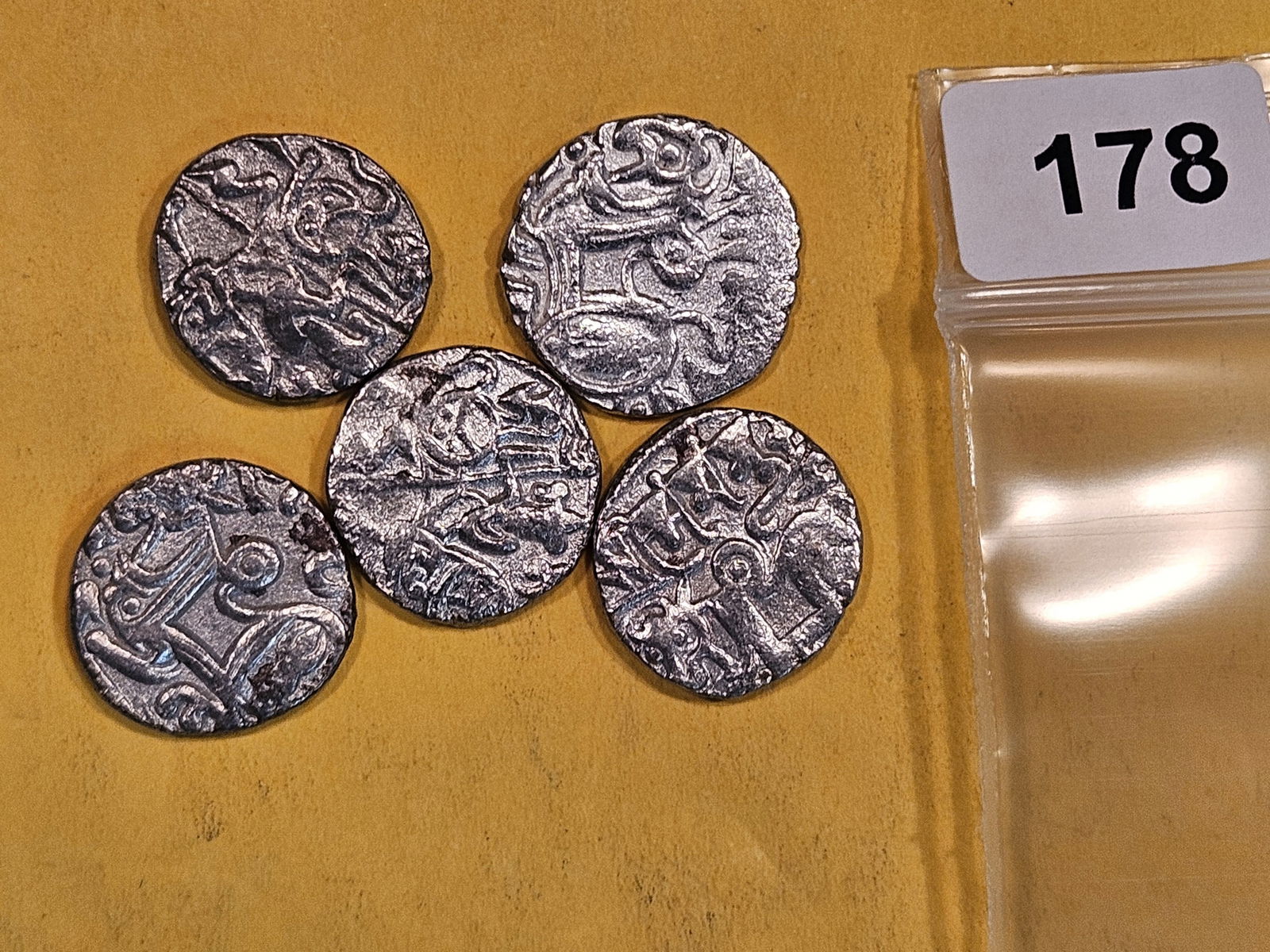 Five silver Ottoman Empire akces (1 of 2)