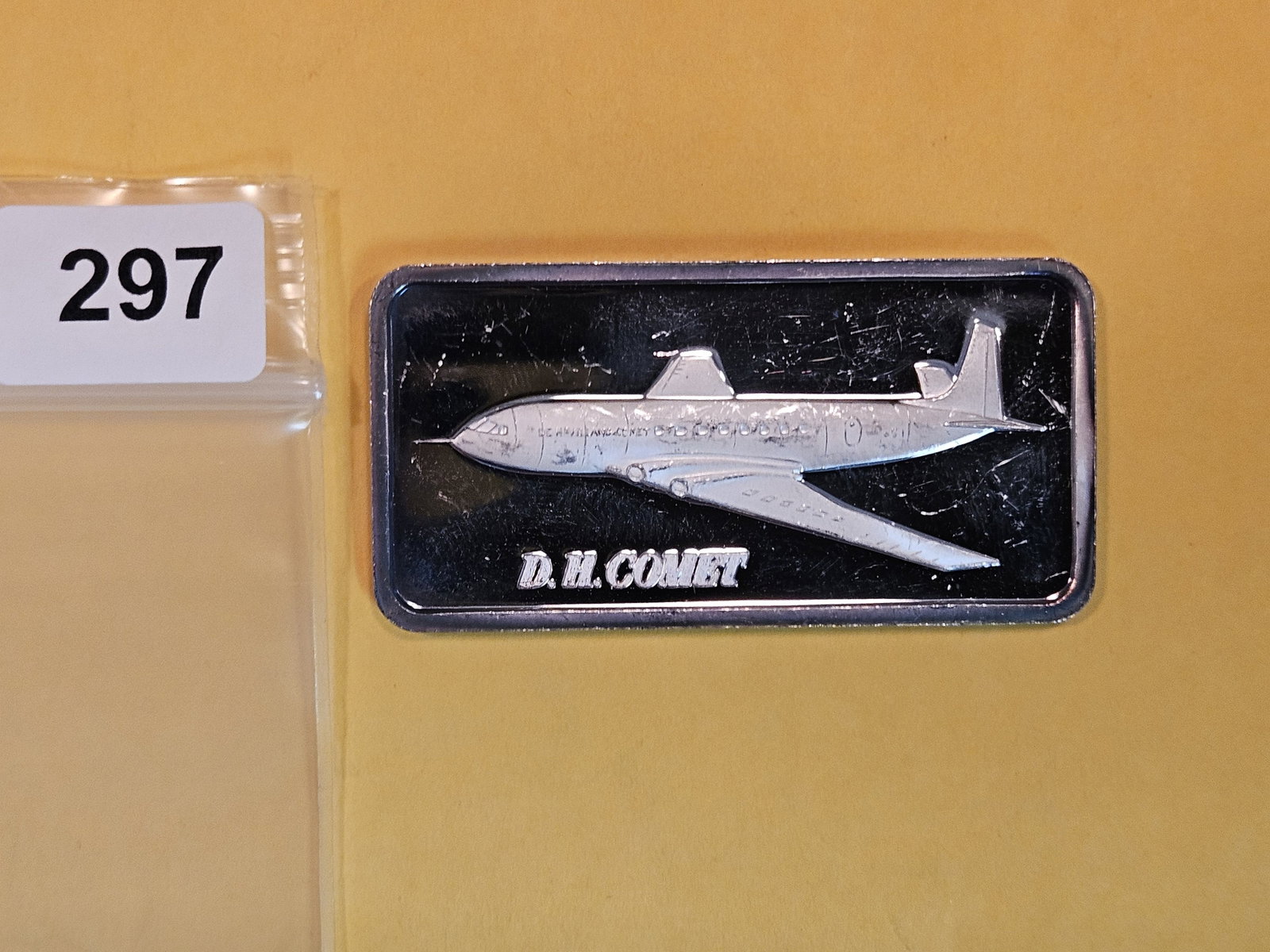 One Troy ounce .999 fine silver art bar: World of Flight