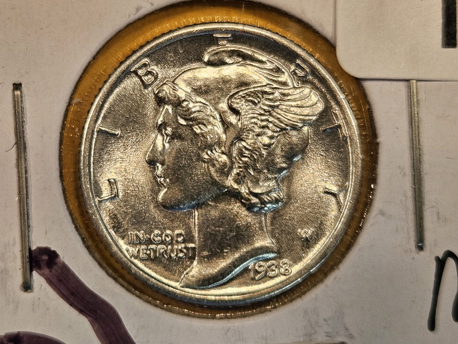 GEM Brilliant Uncirculated 1938 Mercury Dime (1 of 4)