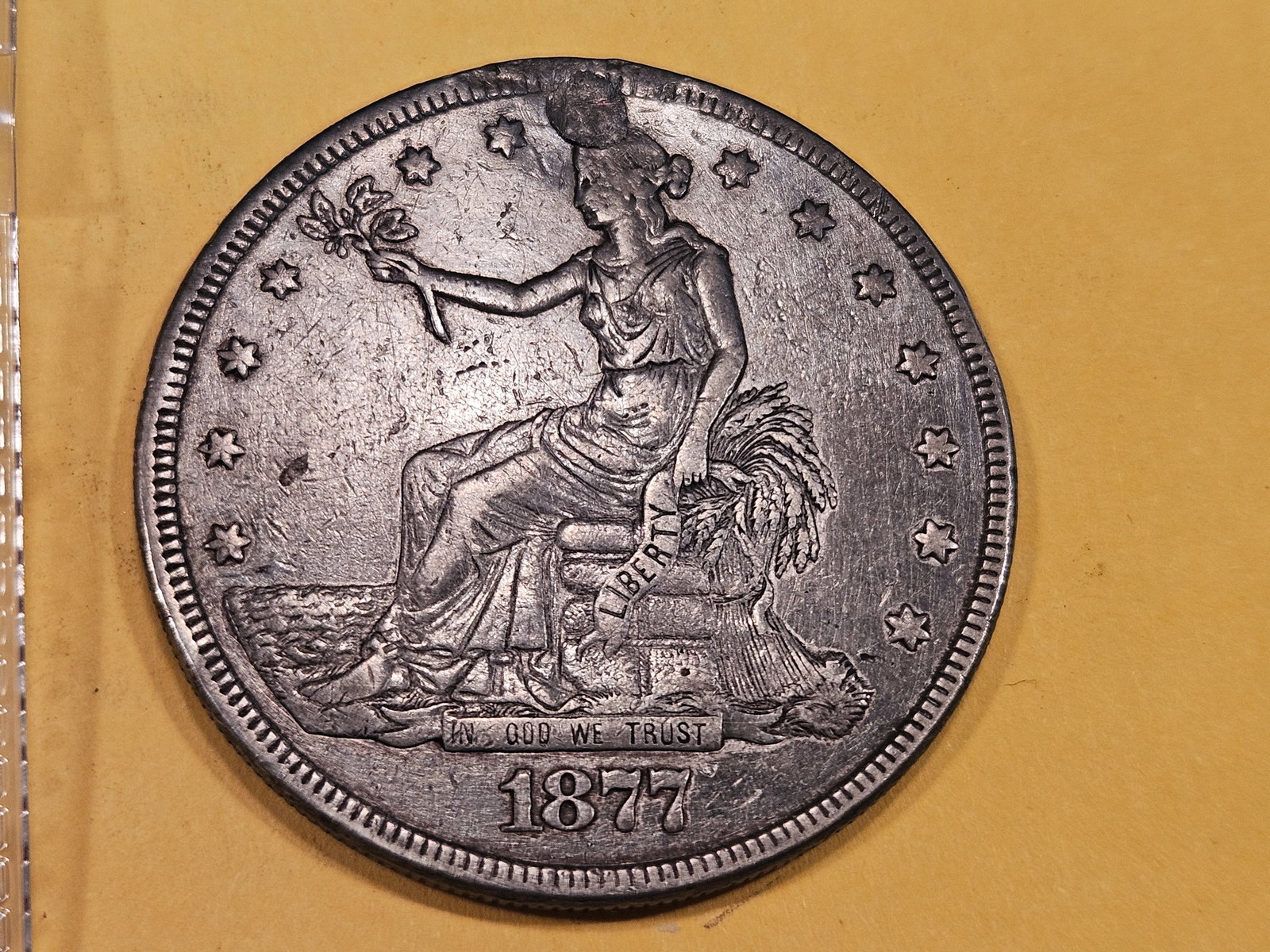 1877 Trade Dollar in Extra Fine - details (1 of 5)